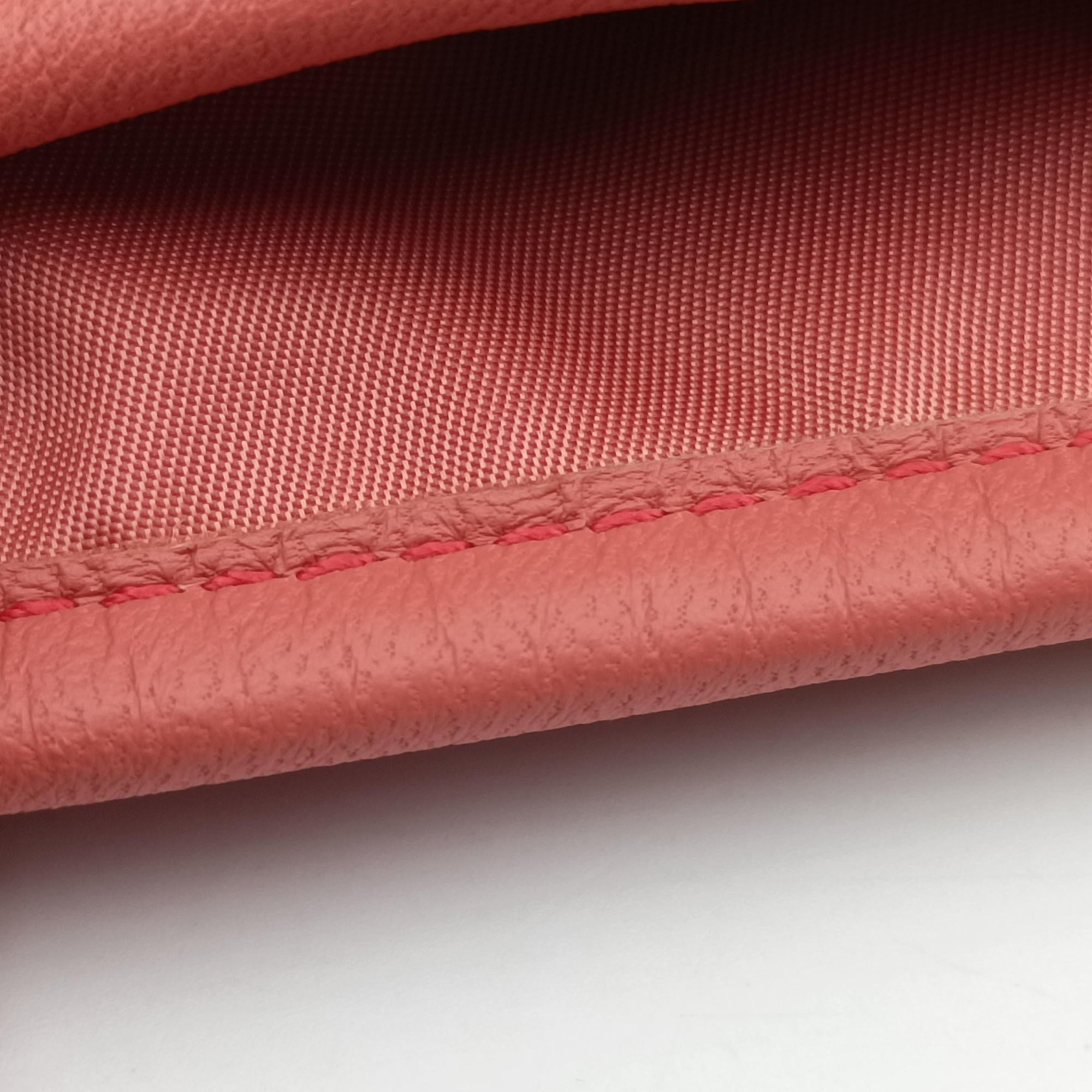 Pre-owned Bottega Veneta Intrecciato Coral Pink Lambskin  shoulderbag | stylenewstar