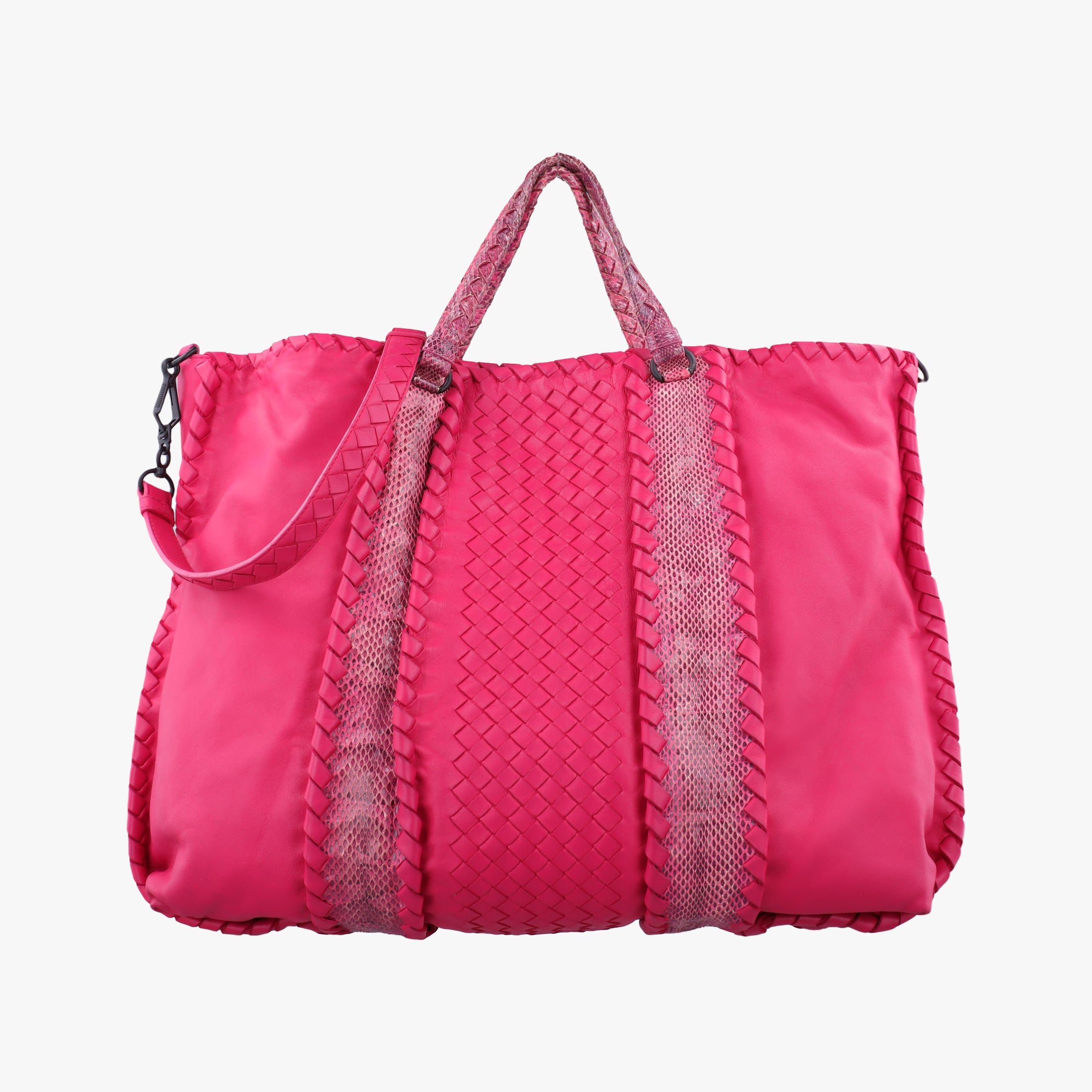 Pre-owned Bottega Veneta Intrecciato Pink lambskin  shoulderbag | stylenewstar