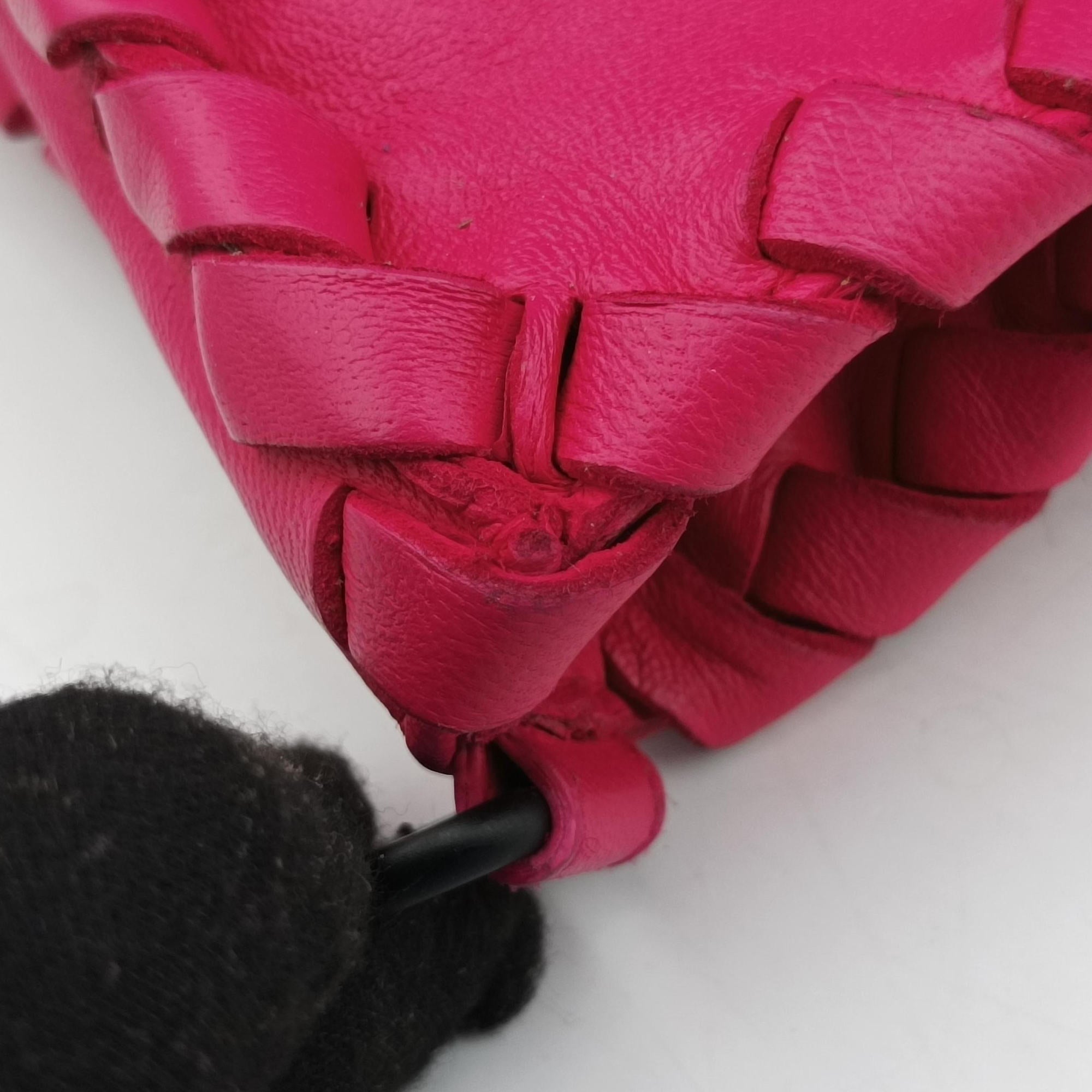 Pre-owned Bottega Veneta Intrecciato Pink lambskin  shoulderbag | stylenewstar