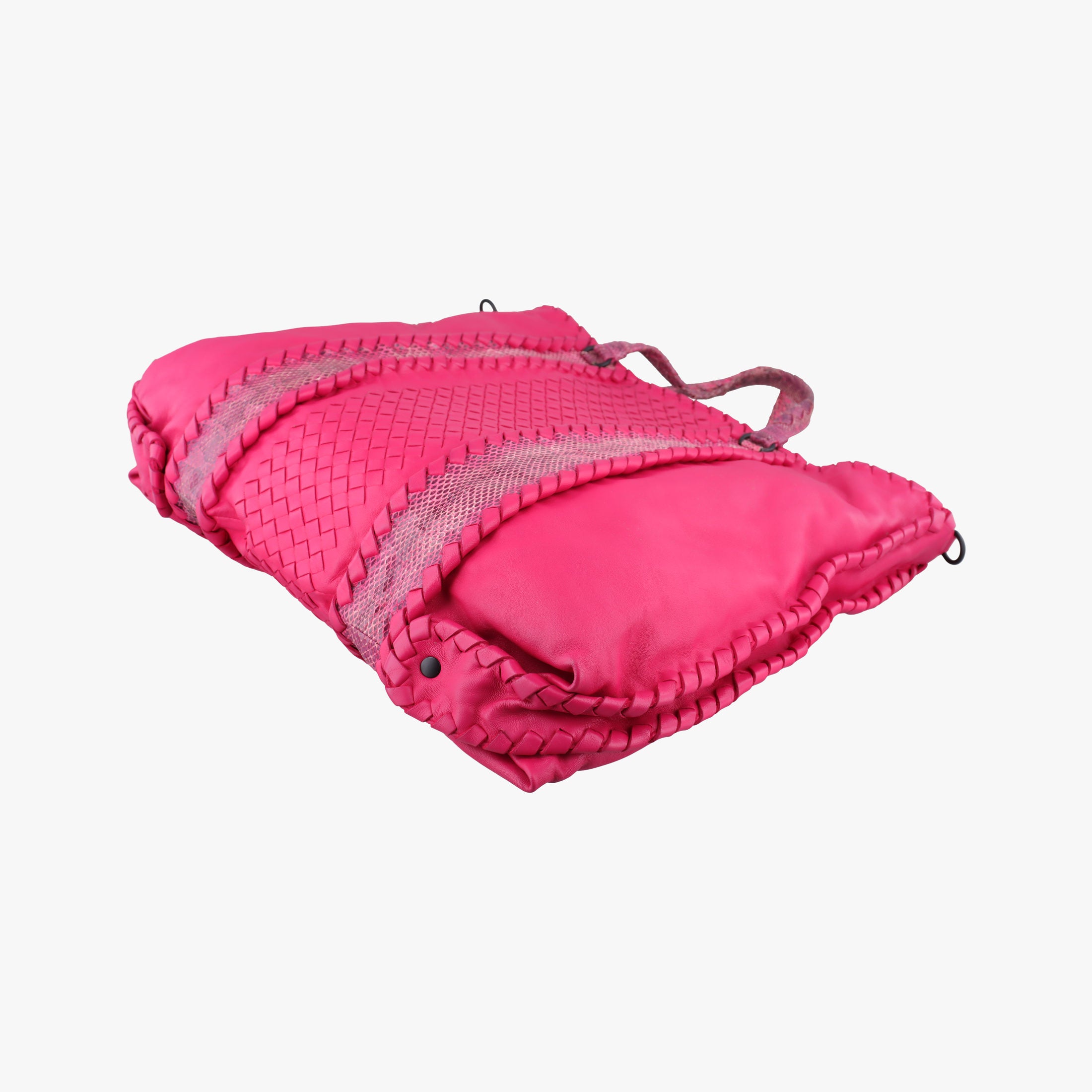 Pre-owned Bottega Veneta Intrecciato Pink lambskin  shoulderbag | stylenewstar