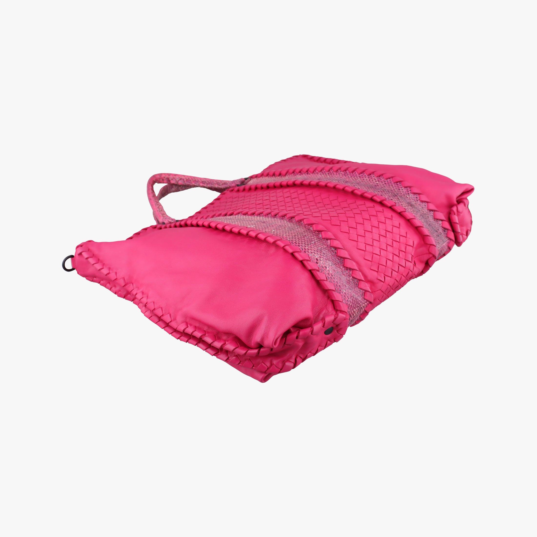 Pre-owned Bottega Veneta Intrecciato Pink lambskin  shoulderbag | stylenewstar