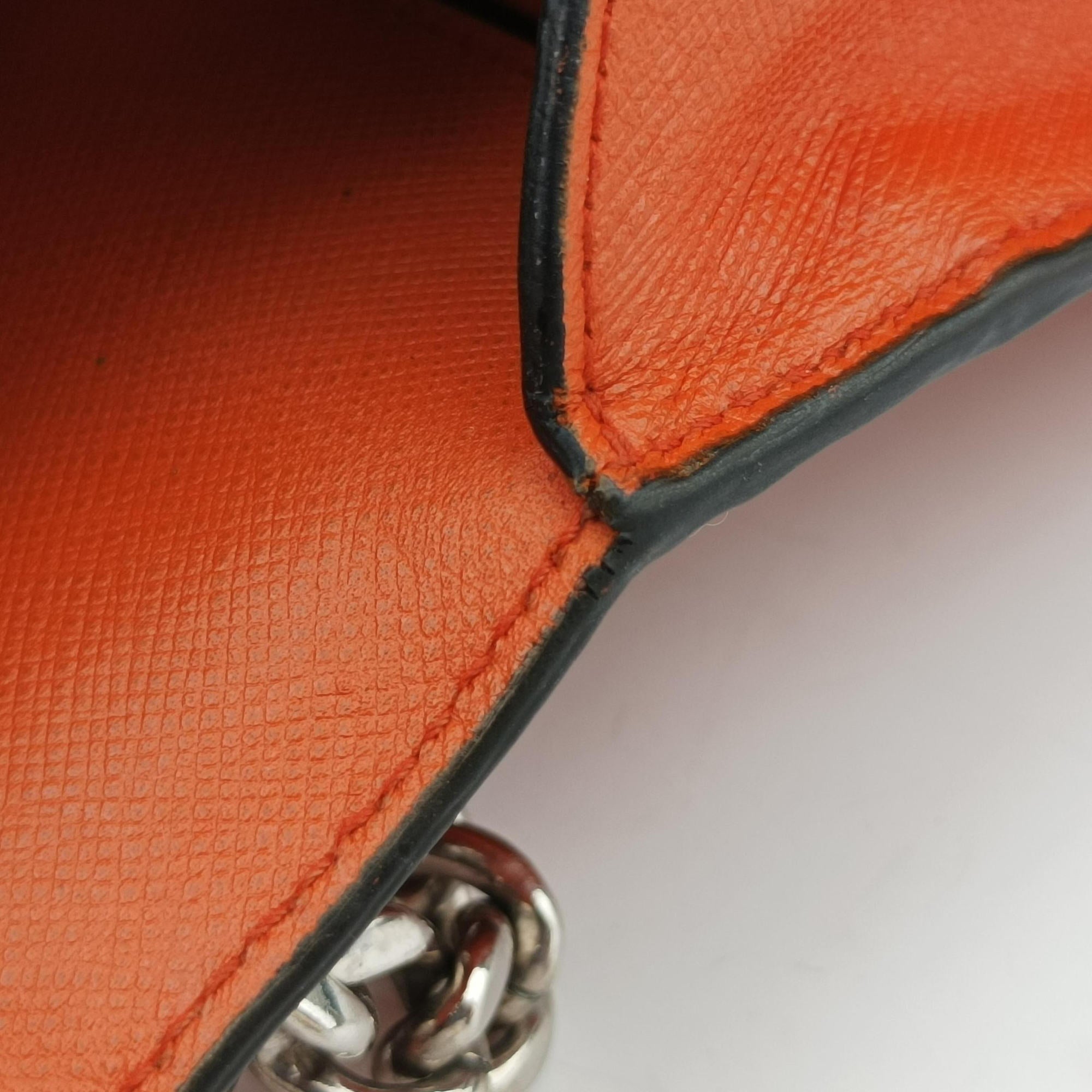 Pre-owned Prada Sound Lock Orange SAFFIANO Leather BN0924 shoulderbag | stylenewstar