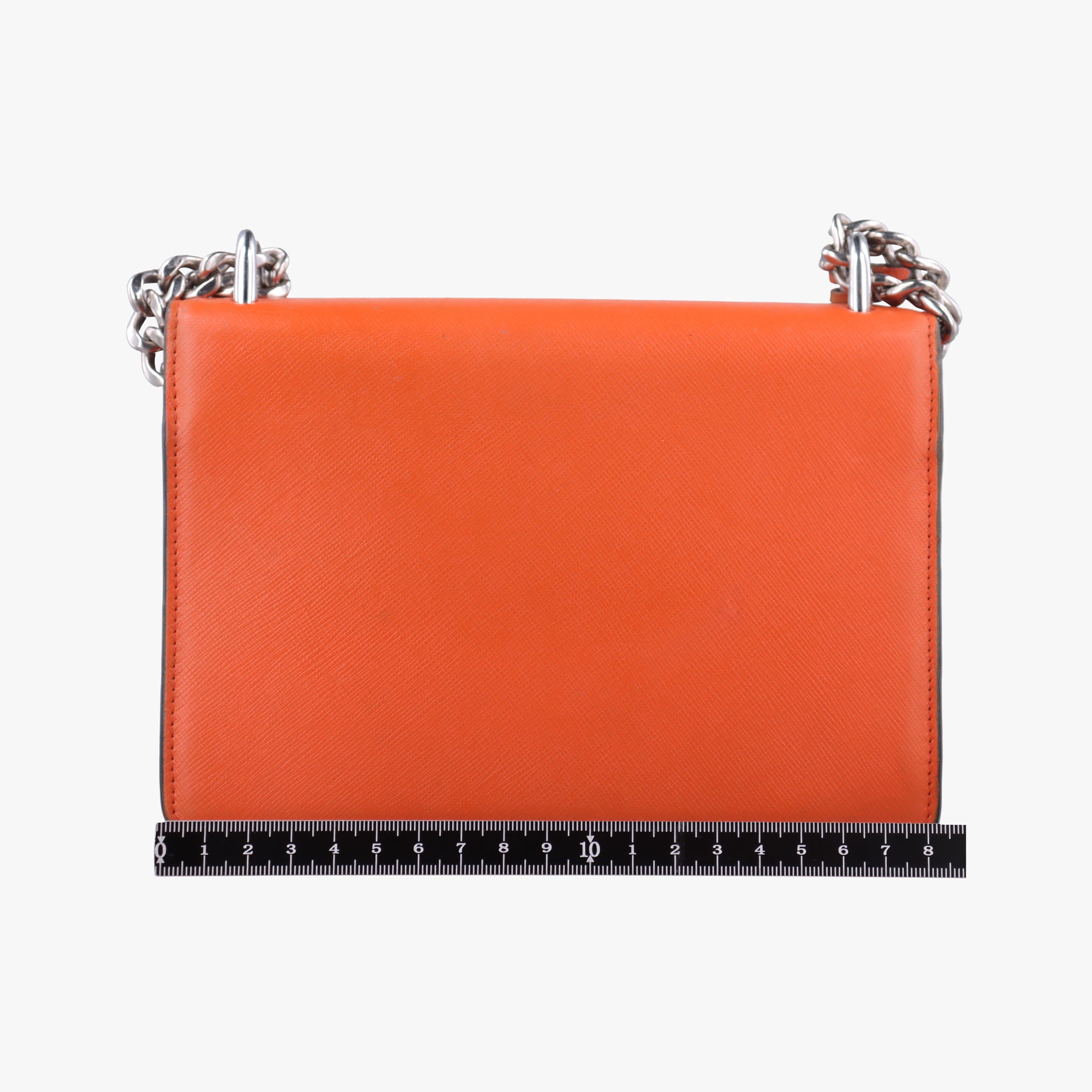 Pre-owned Prada Sound Lock Orange SAFFIANO Leather BN0924 shoulderbag | stylenewstar