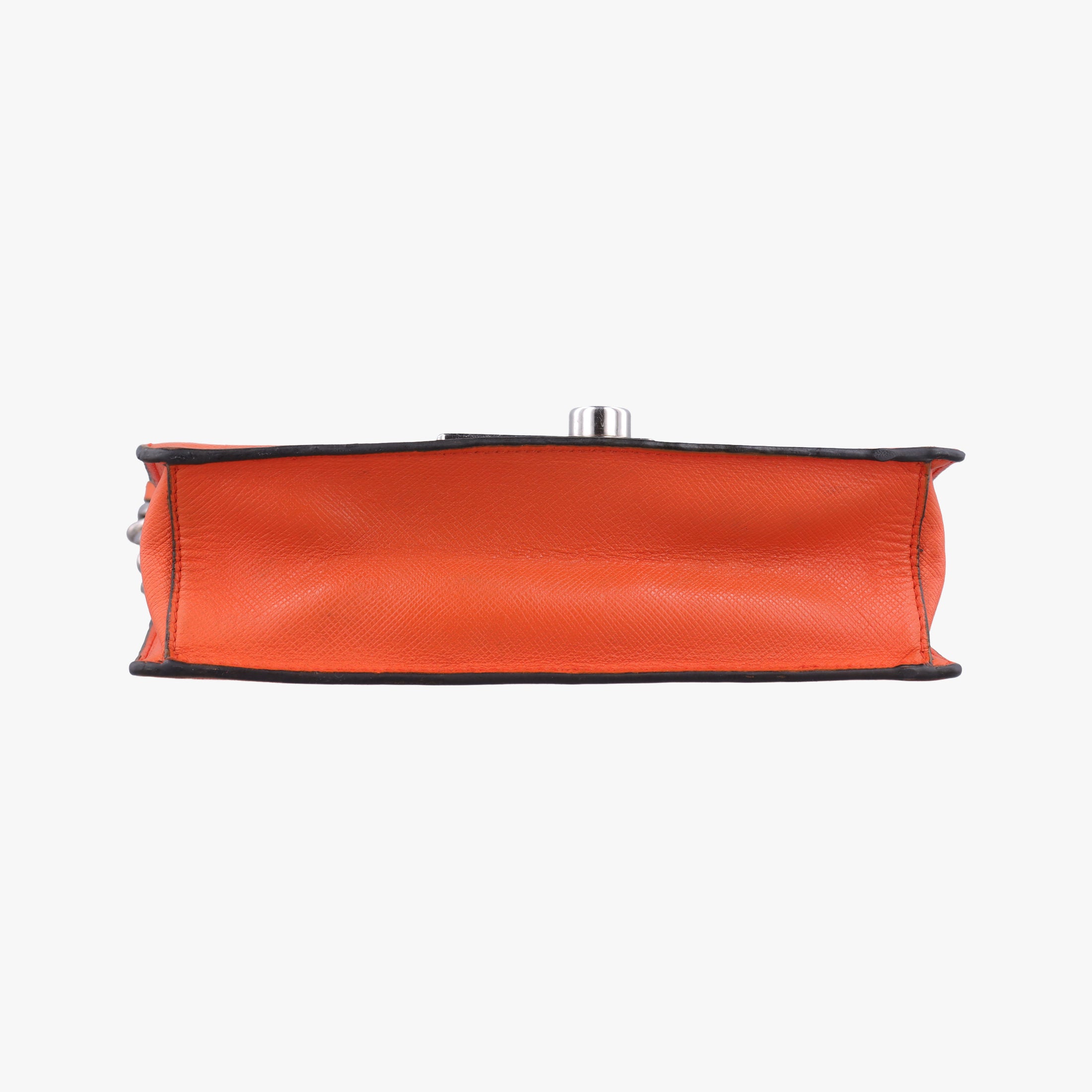 Pre-owned Prada Sound Lock Orange SAFFIANO Leather BN0924 shoulderbag | stylenewstar