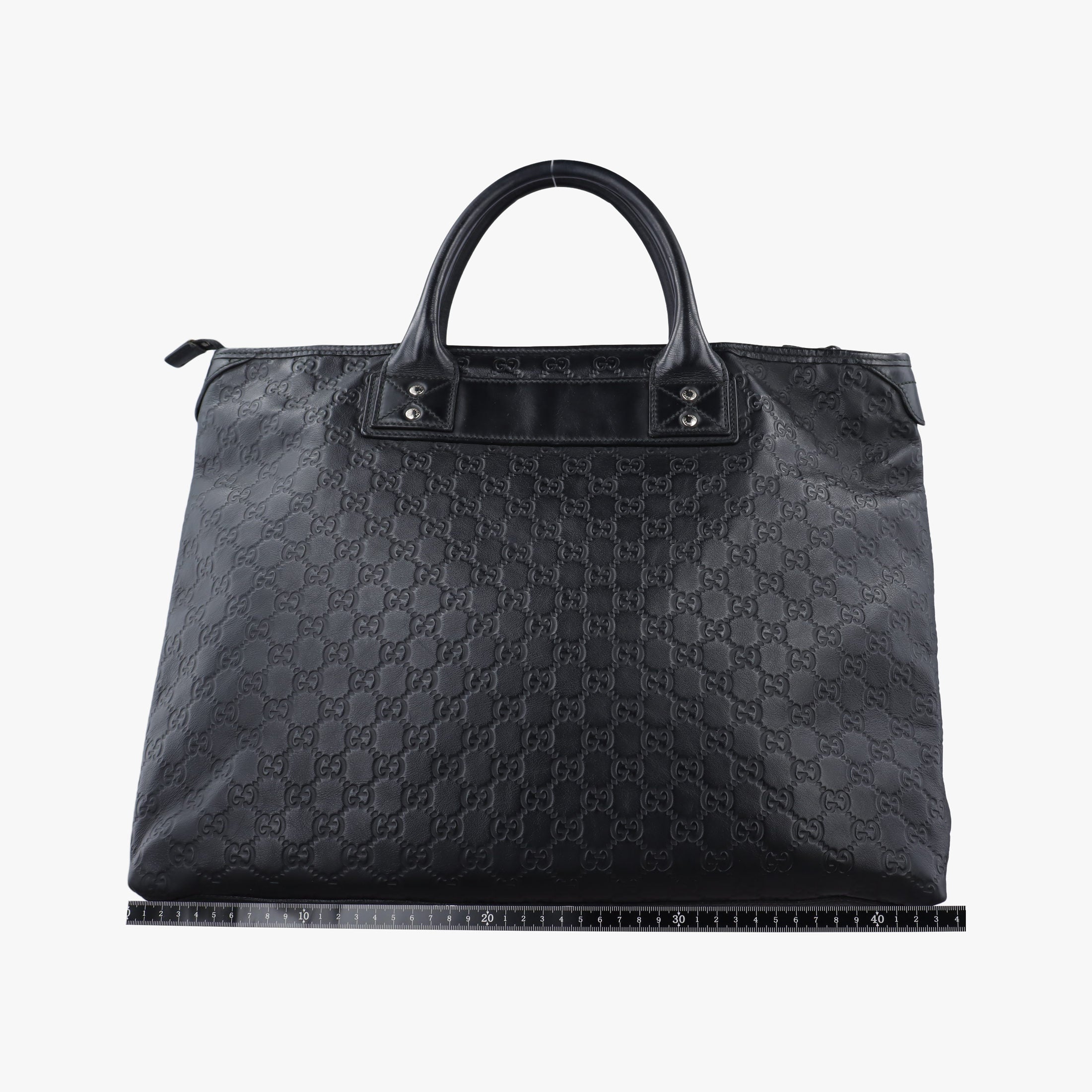 Pre-owned Gucci Guccissima Black Leather 246392 handbag | stylenewstar