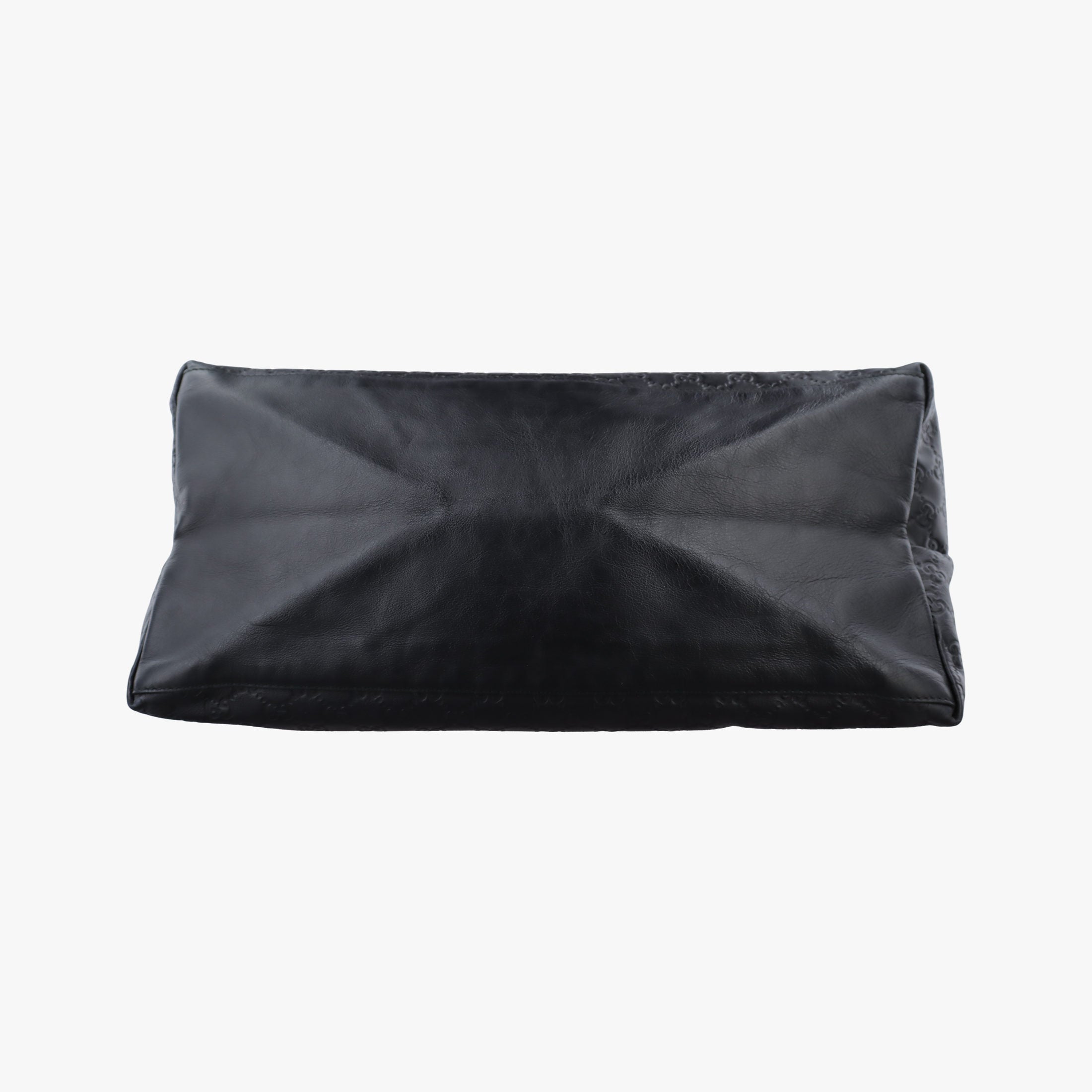 Pre-owned Gucci Guccissima Black Leather 246392 handbag | stylenewstar