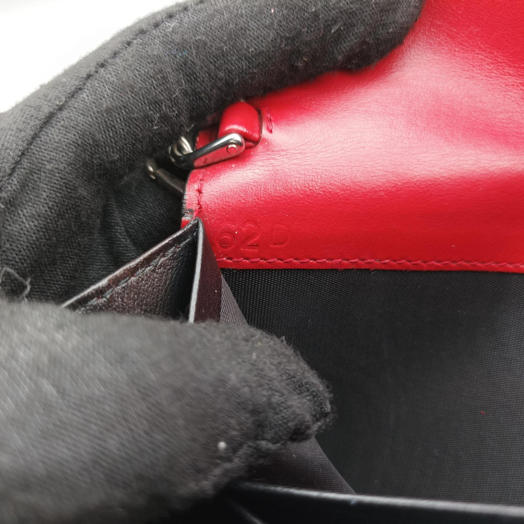 Pre-owned Prada Elektra Studded Red Leather IDH061 shoulderbag | stylenewstar