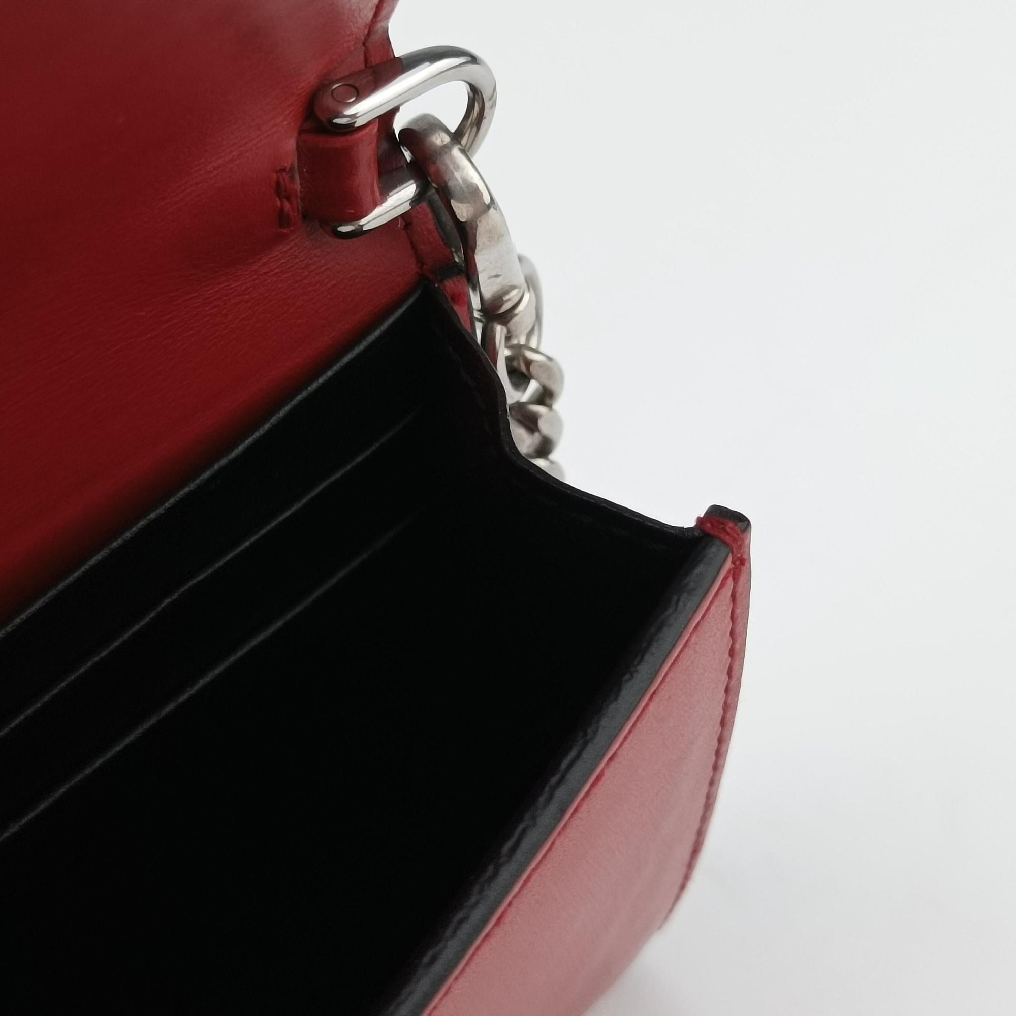 Pre-owned Prada Elektra Studded Red Leather IDH061 shoulderbag | stylenewstar