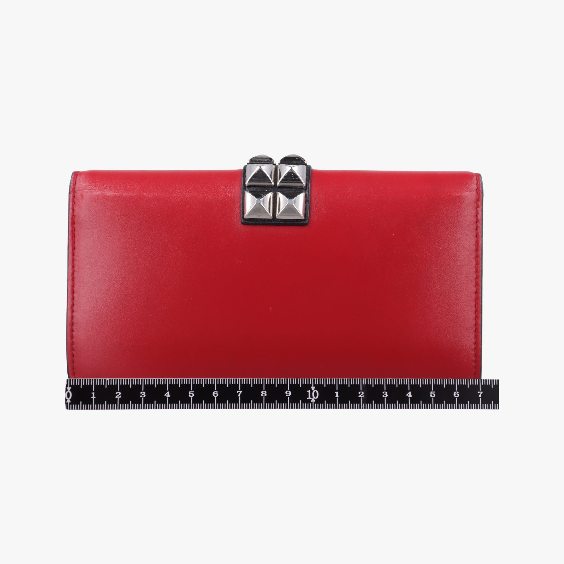Pre-owned Prada Elektra Studded Red Leather IDH061 shoulderbag | stylenewstar