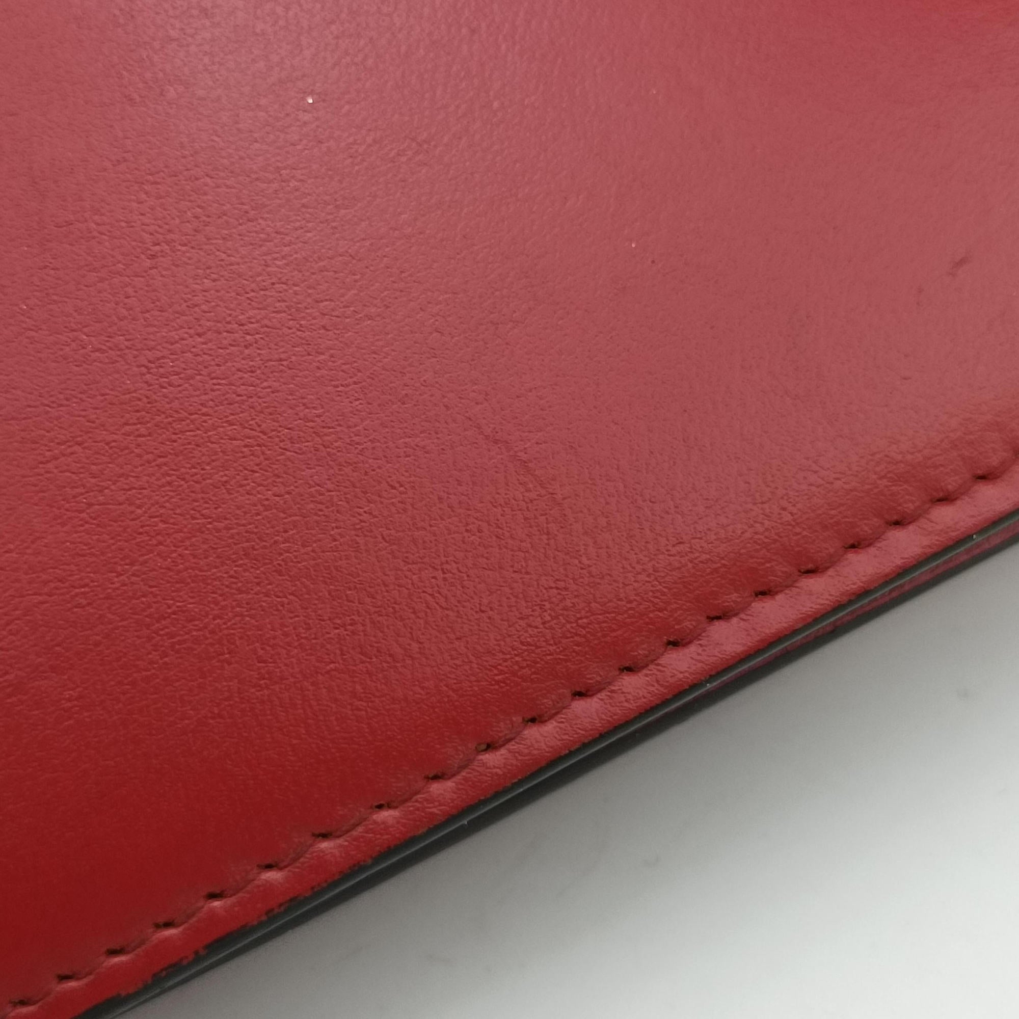 Pre-owned Prada Elektra Studded Red Leather IDH061 shoulderbag | stylenewstar