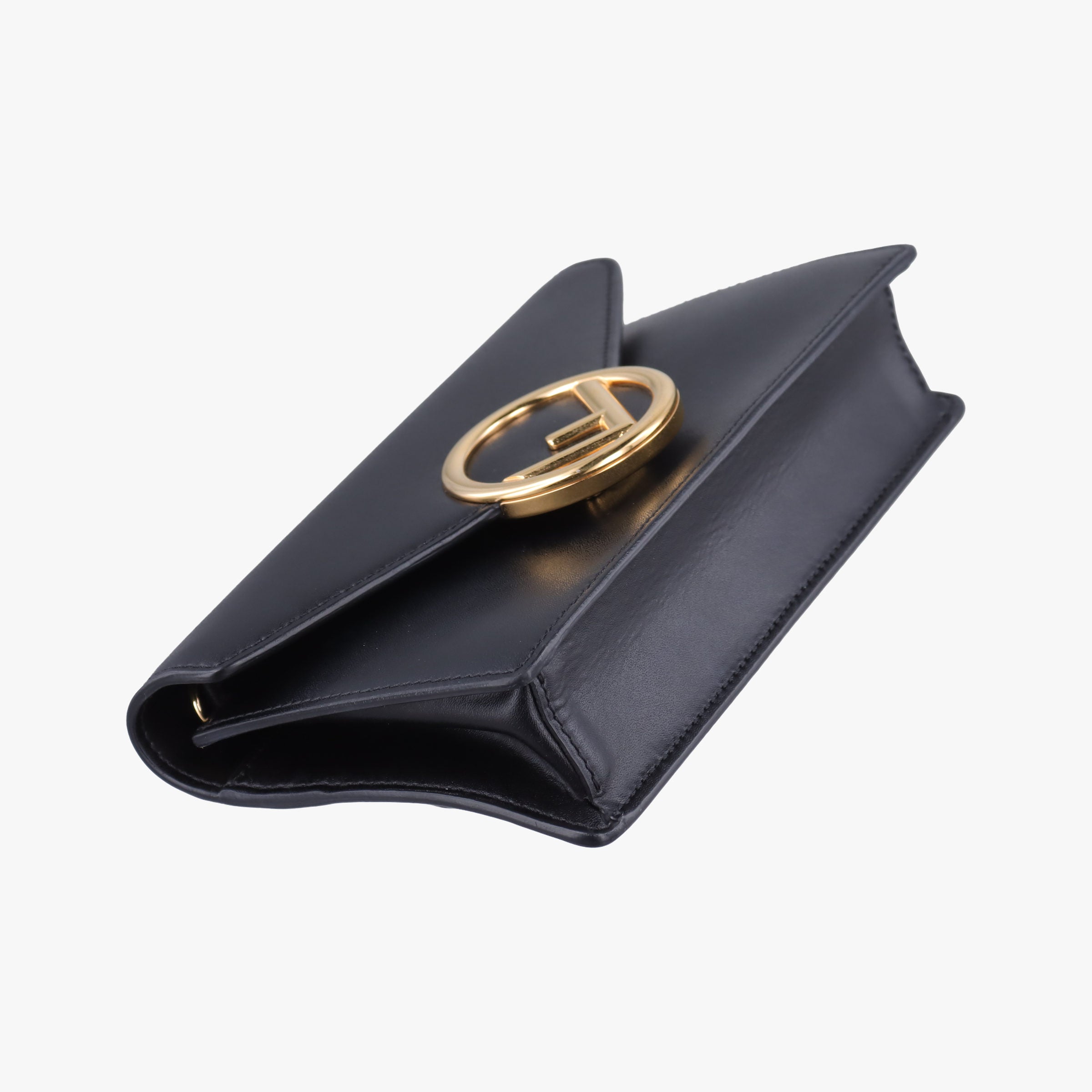 Pre-owned Fendi F is Black Leather 8BM005 bum bag/waist bag | stylenewstar