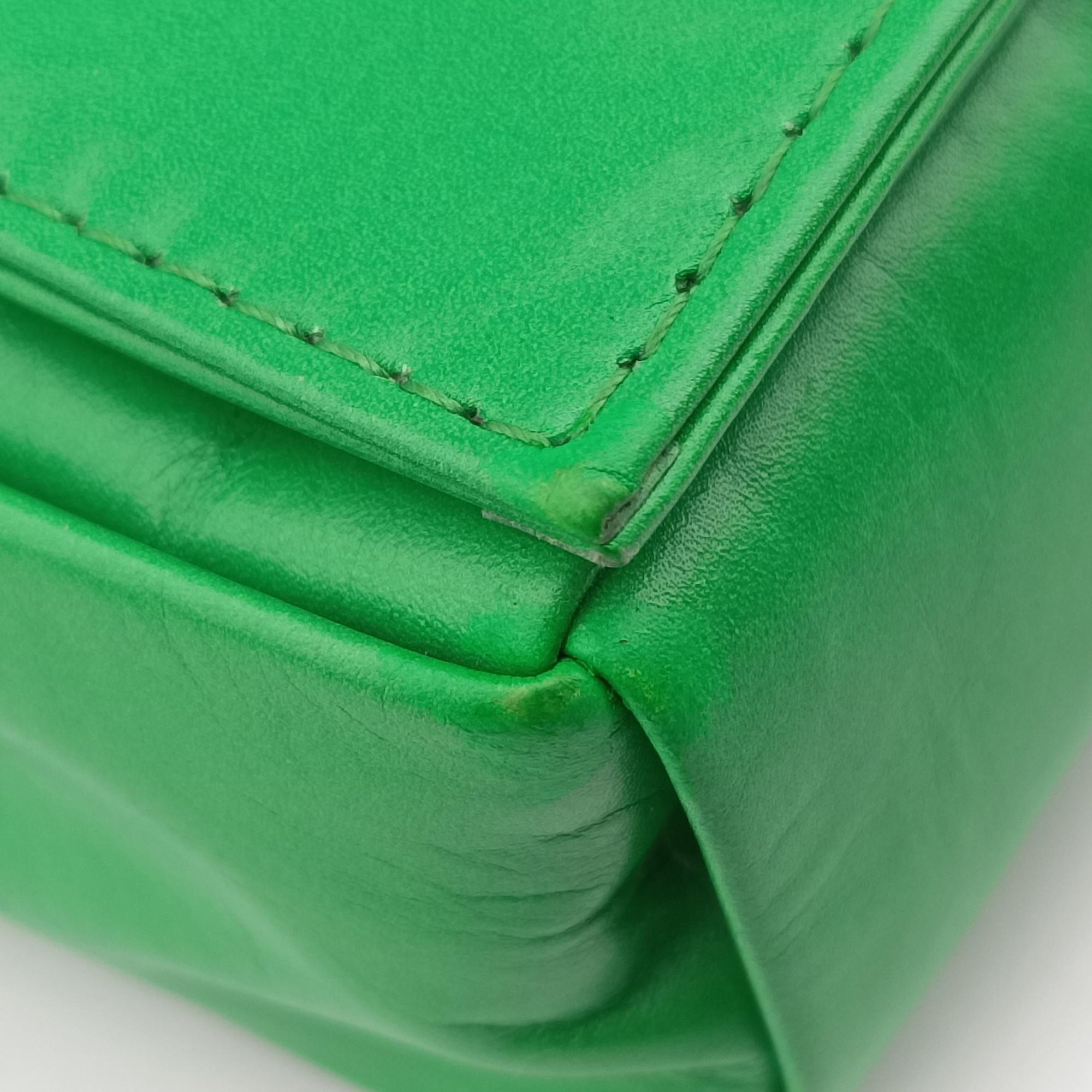 Secondhand Bottega Veneta candy cassette Green Leather  shoulderbag | stylenewstar