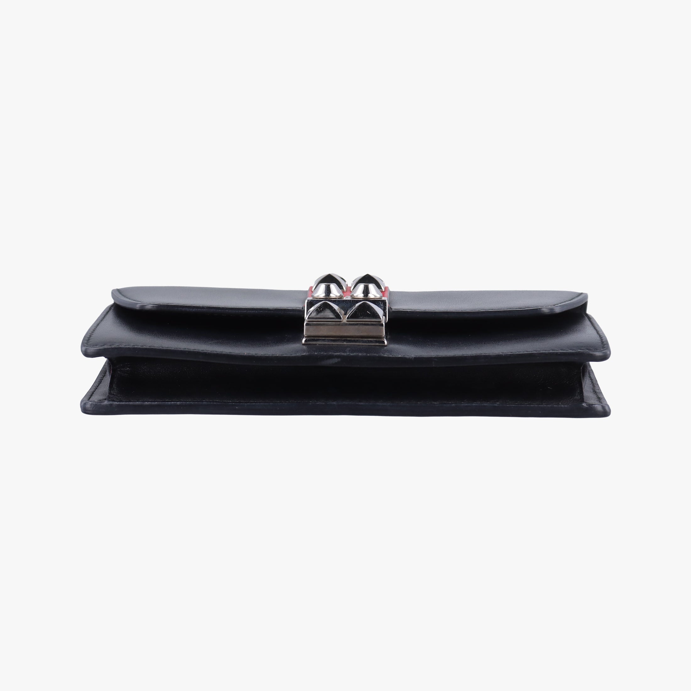 Pre-owned Prada Elektra Studded Black Leather IDH061 shoulderbag | stylenewstar