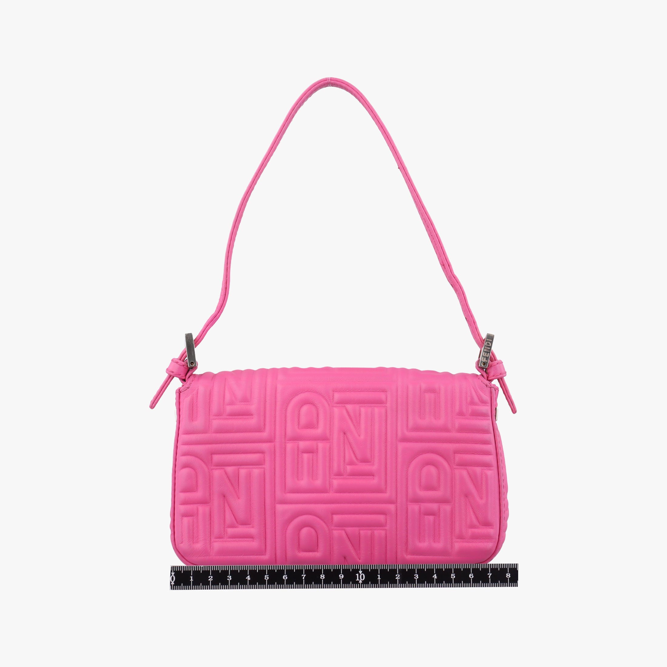 Pre-owned Fendi BAGUETTE Rose Leather 8BK060 shoulderbag | stylenewstar