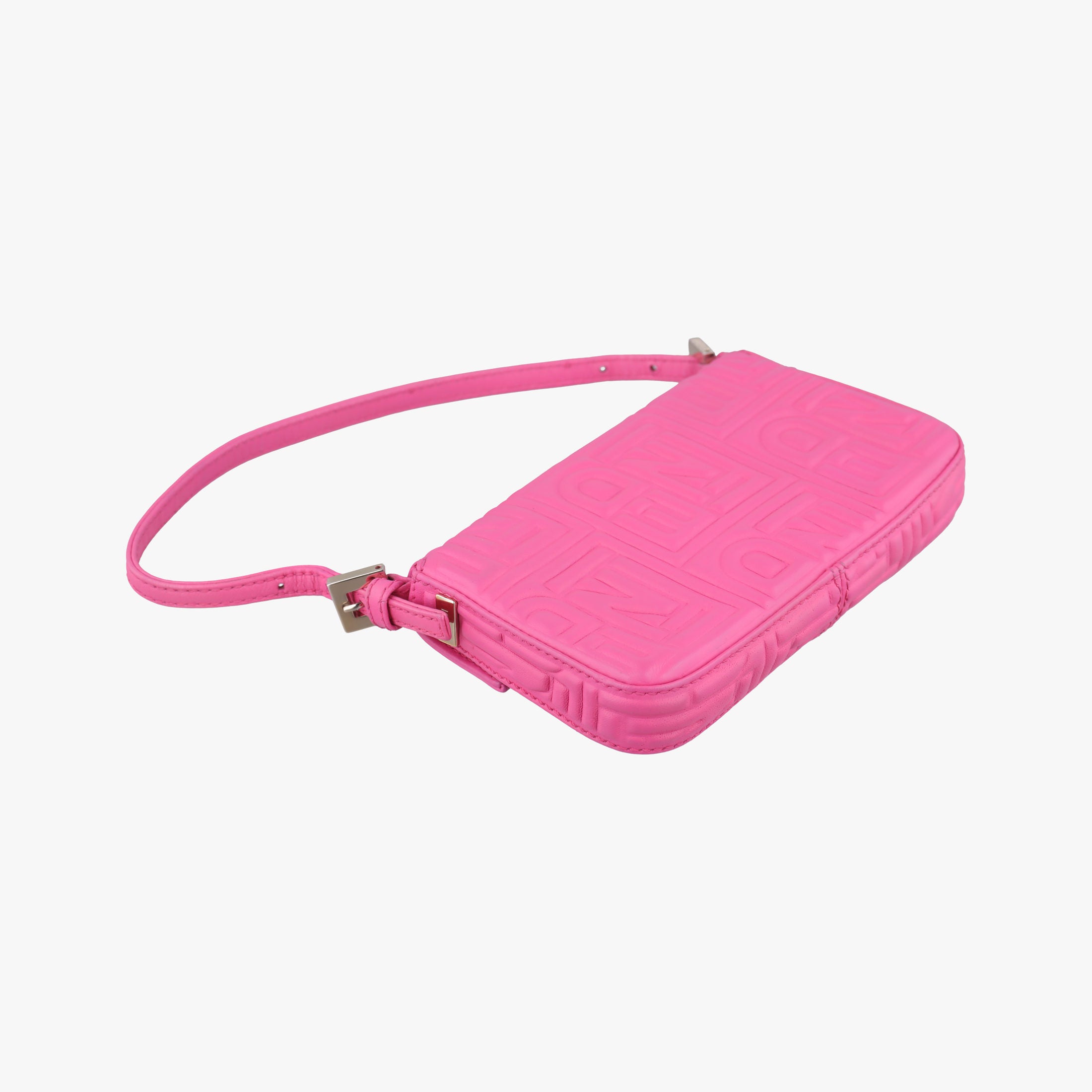 Pre-owned Fendi BAGUETTE Rose Leather 8BK060 shoulderbag | stylenewstar