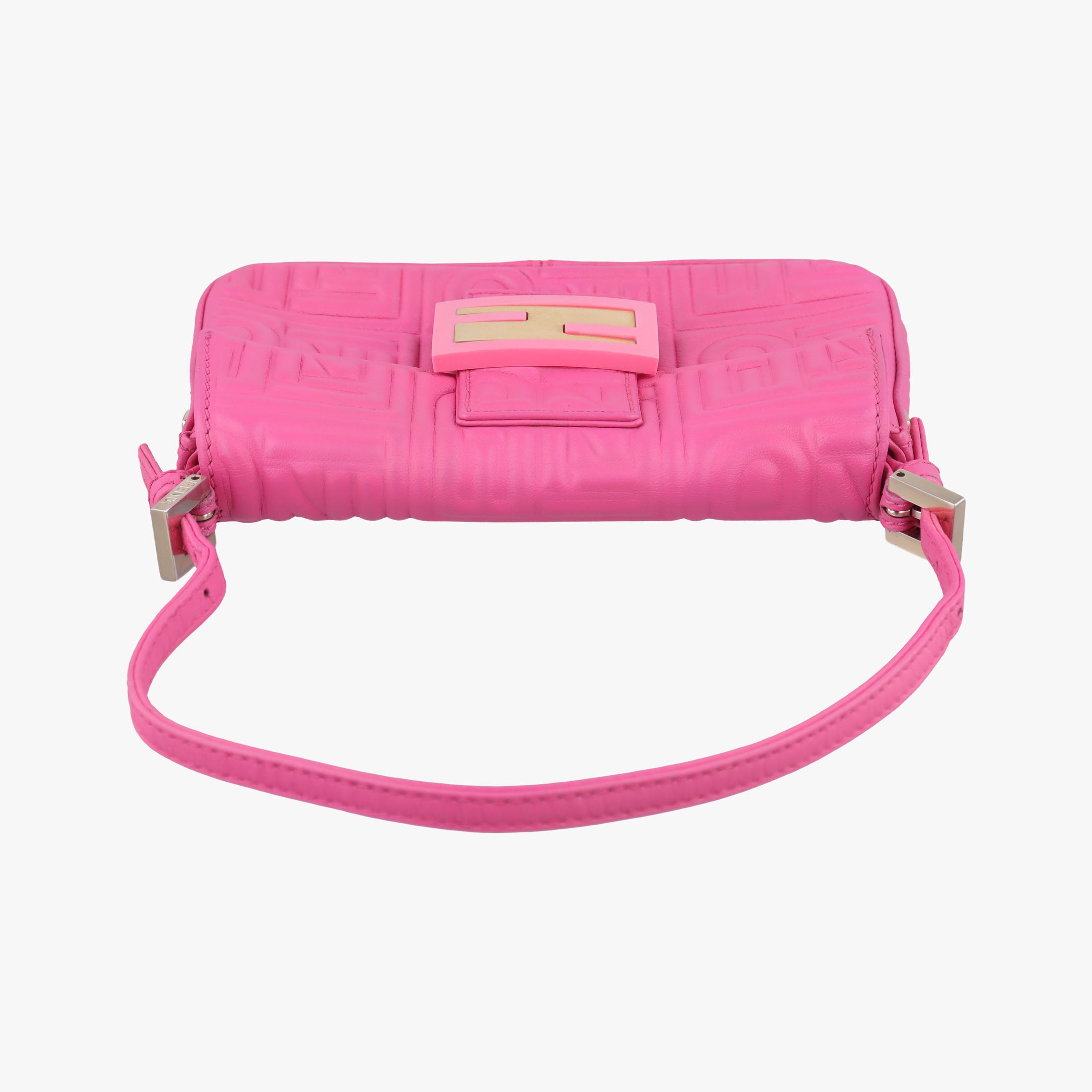 Pre-owned Fendi BAGUETTE Rose Leather 8BK060 shoulderbag | stylenewstar