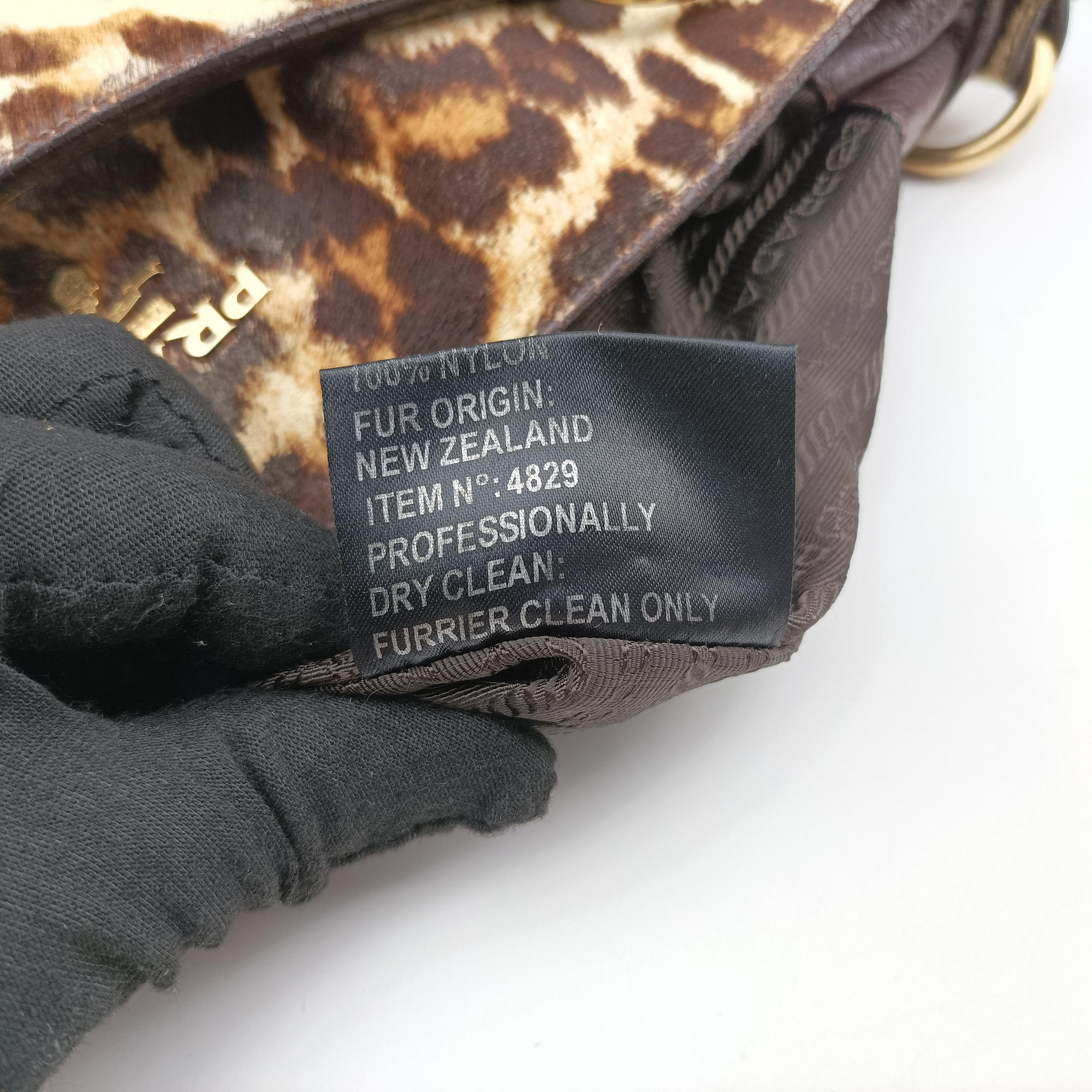 Pre-owned Prada Leopard print Multicolour ponyhair　  shoulderbag | stylenewstar