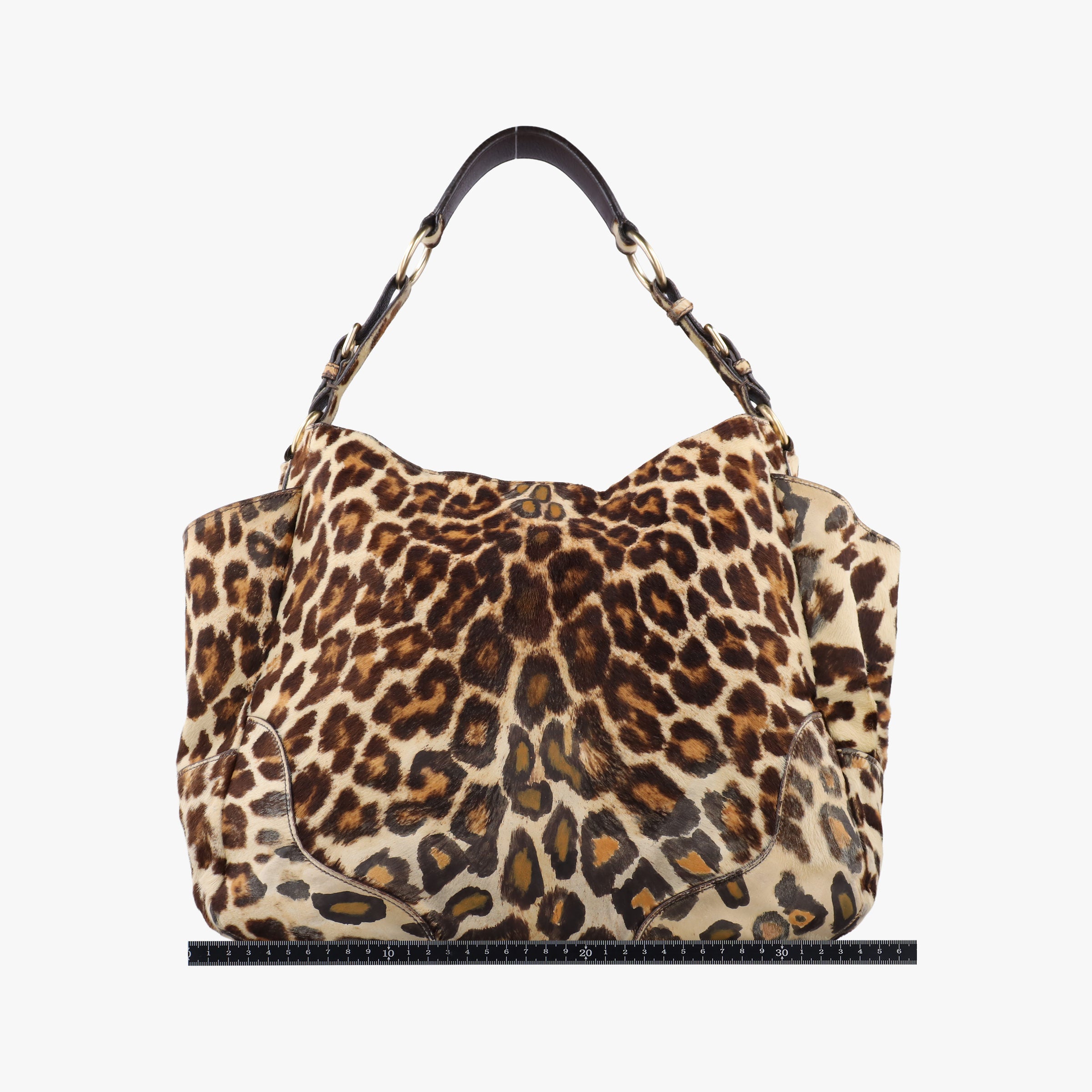 Pre-owned Prada Leopard print Multicolour ponyhair　  shoulderbag | stylenewstar