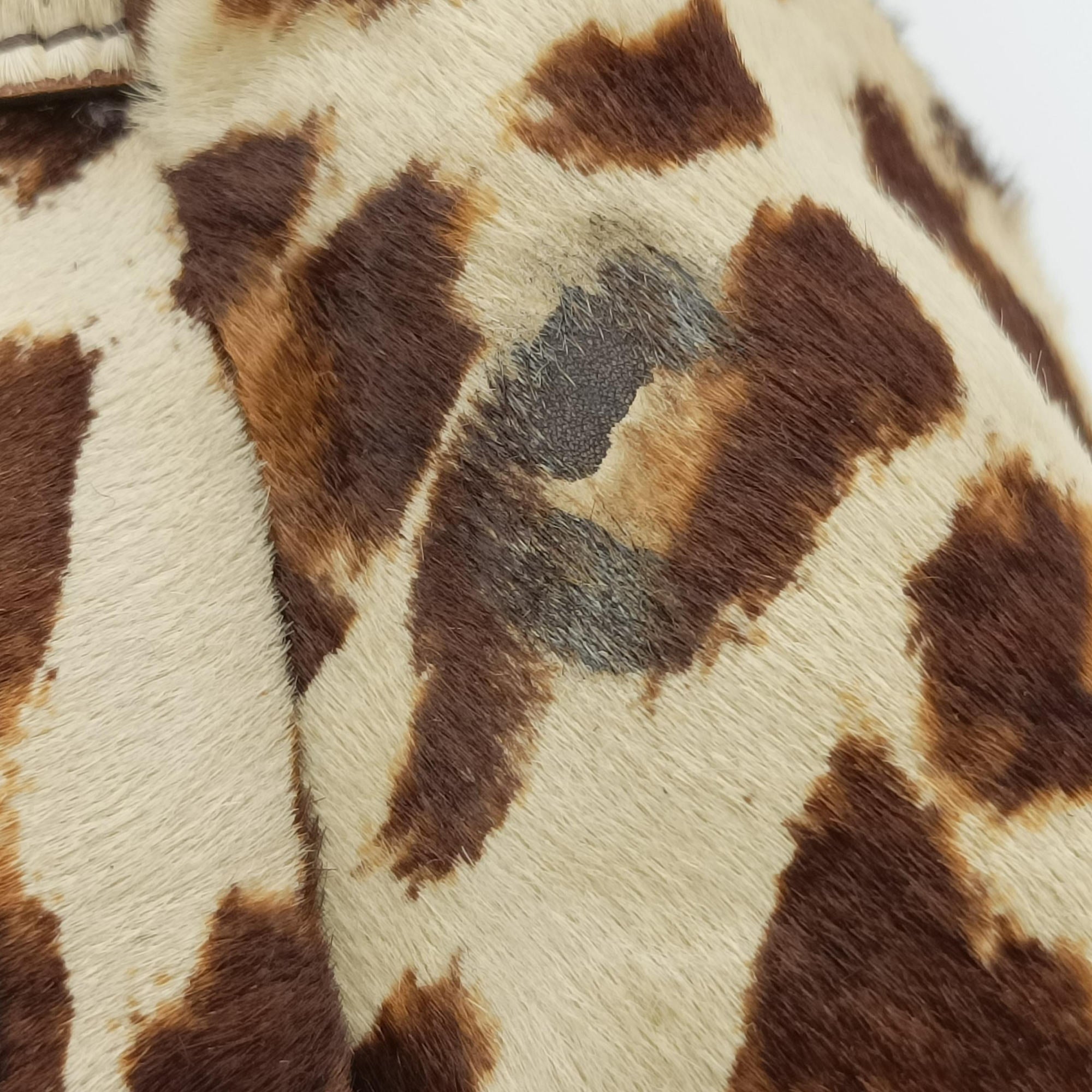Pre-owned Prada Leopard print Multicolour ponyhair　  shoulderbag | stylenewstar