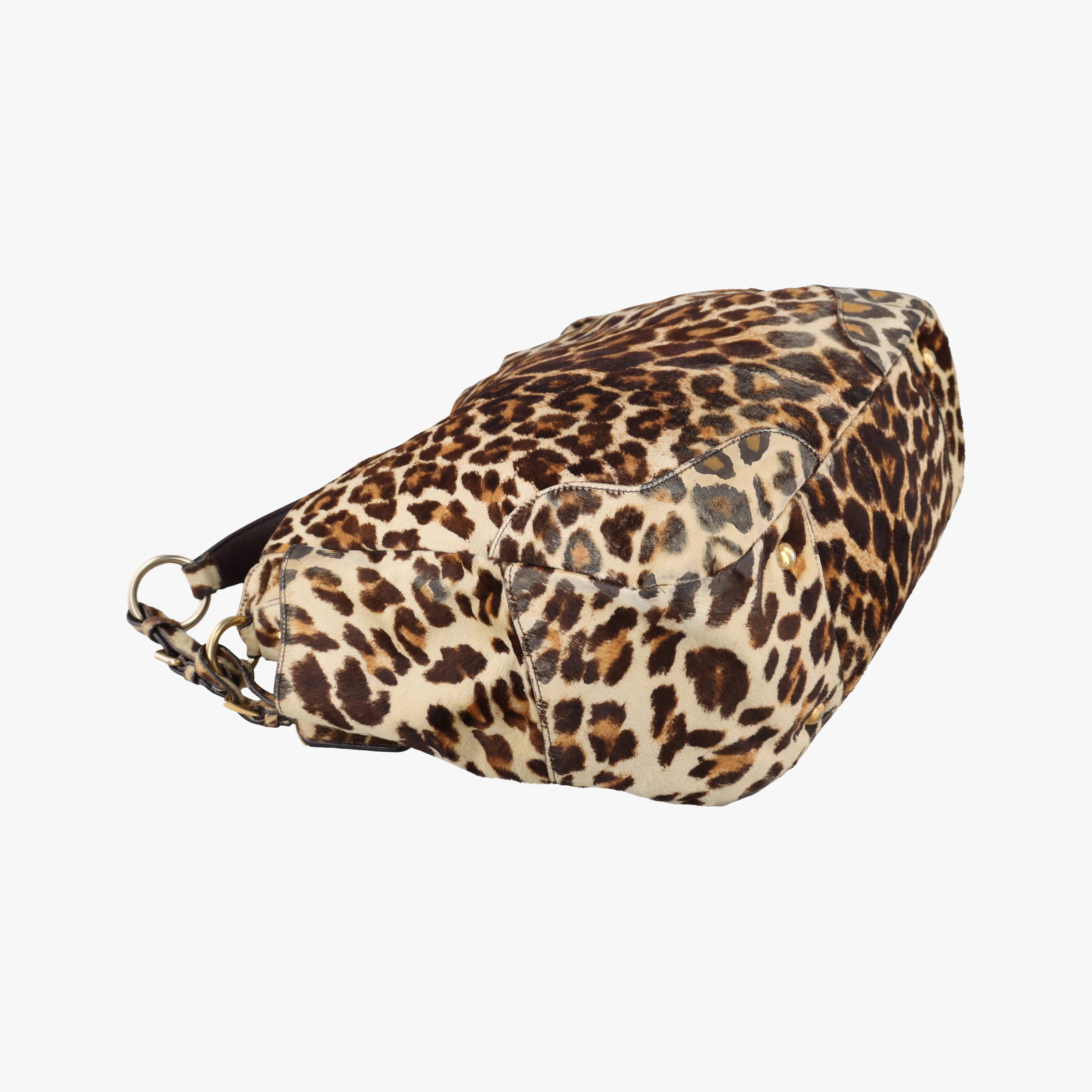 Pre-owned Prada Leopard print Multicolour ponyhair　  shoulderbag | stylenewstar