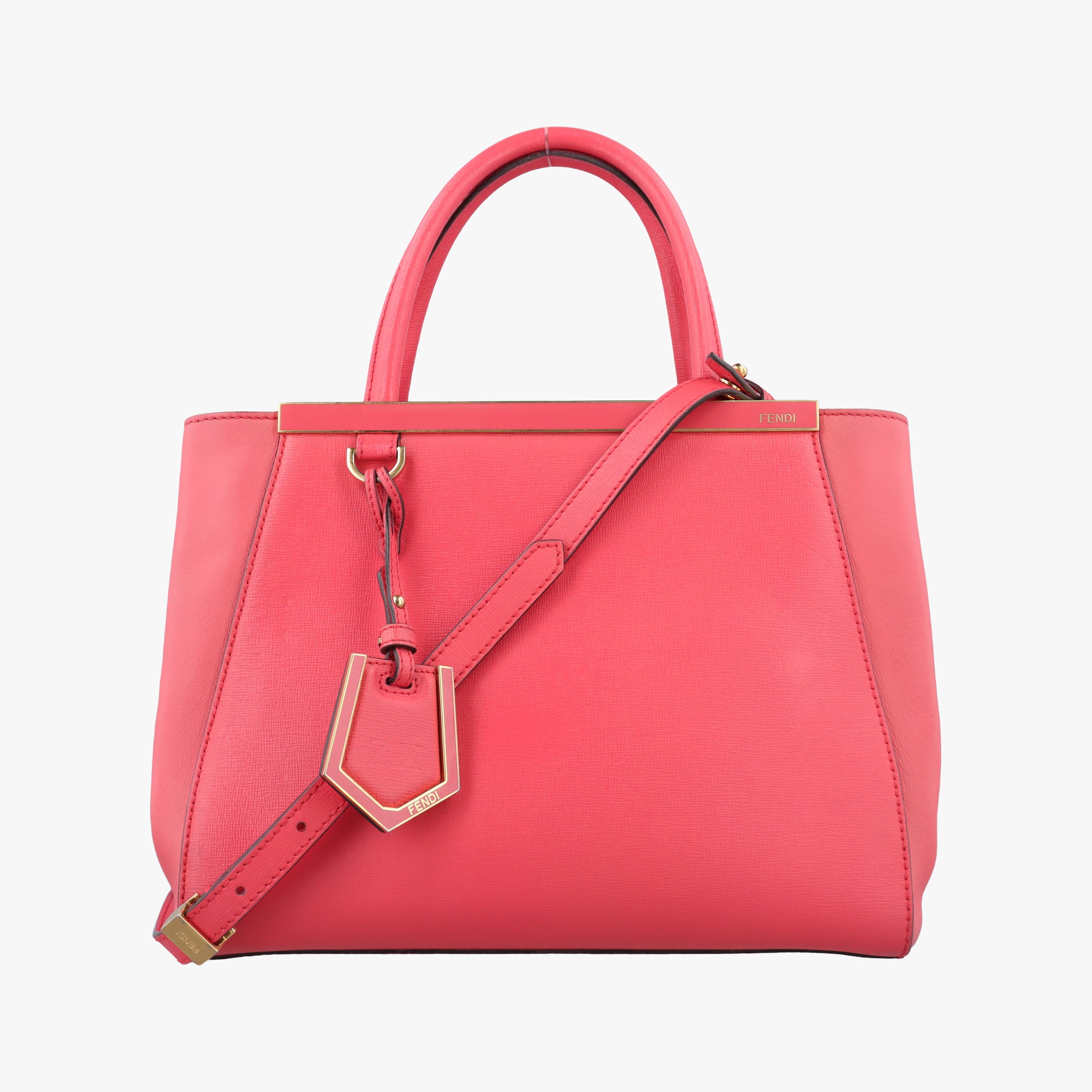Secondhand Fendi Petite 2 JOURS pink Leather 8BH250 shoulderbag | stylenewstar