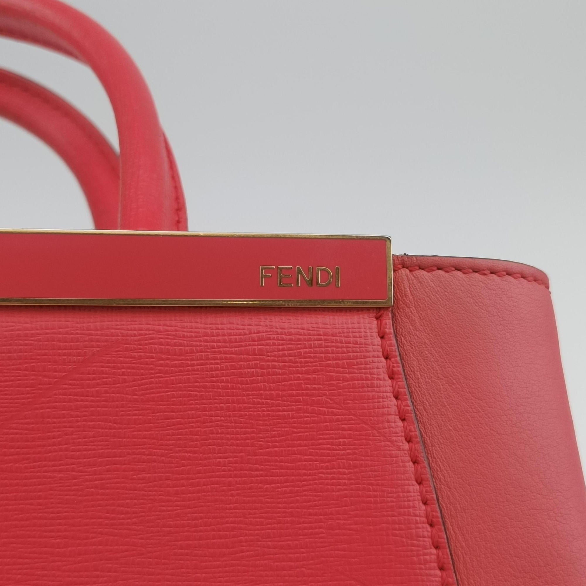 Secondhand Fendi Petite 2 JOURS pink Leather 8BH250 shoulderbag | stylenewstar