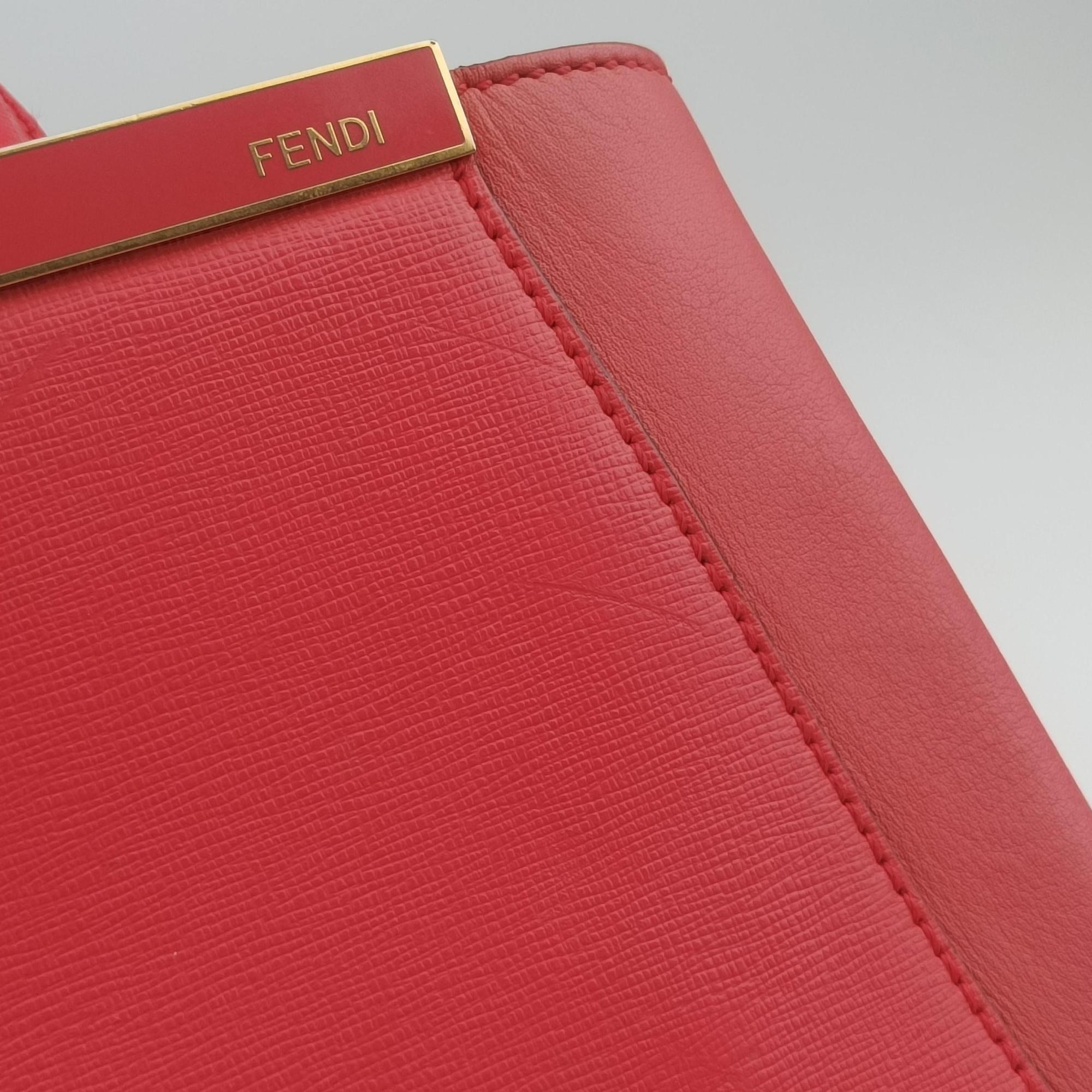 Secondhand Fendi Petite 2 JOURS pink Leather 8BH250 shoulderbag | stylenewstar