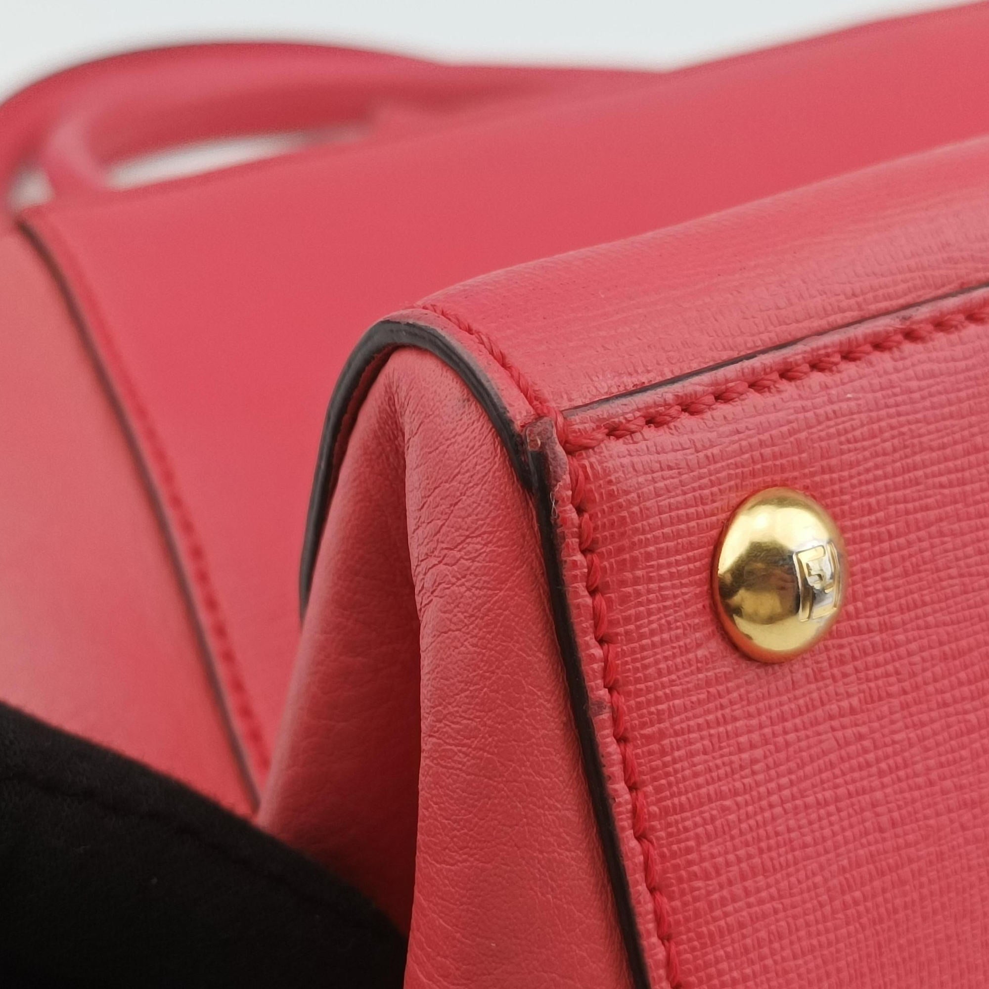 Secondhand Fendi Petite 2 JOURS pink Leather 8BH250 shoulderbag | stylenewstar