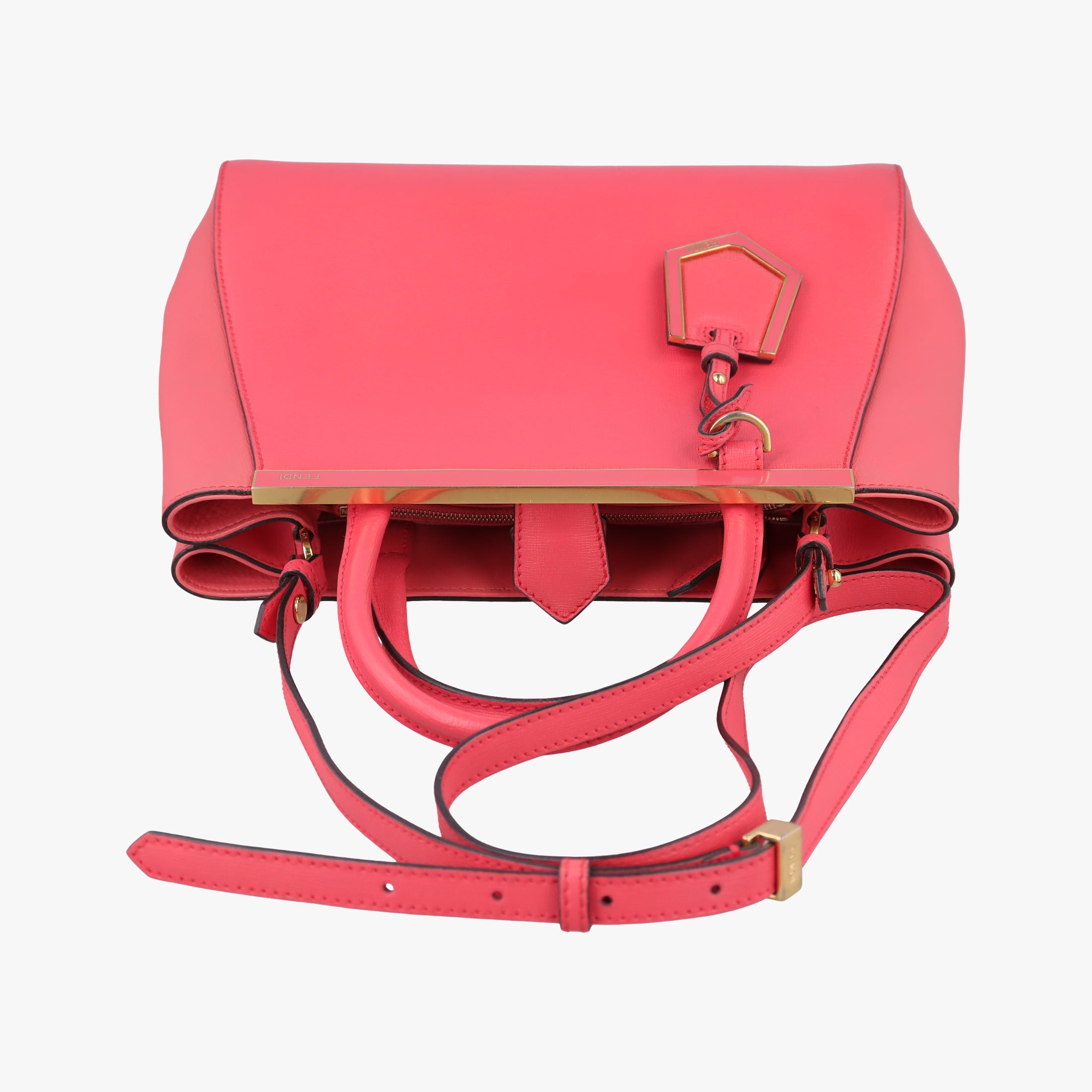 Secondhand Fendi Petite 2 JOURS pink Leather 8BH250 shoulderbag | stylenewstar