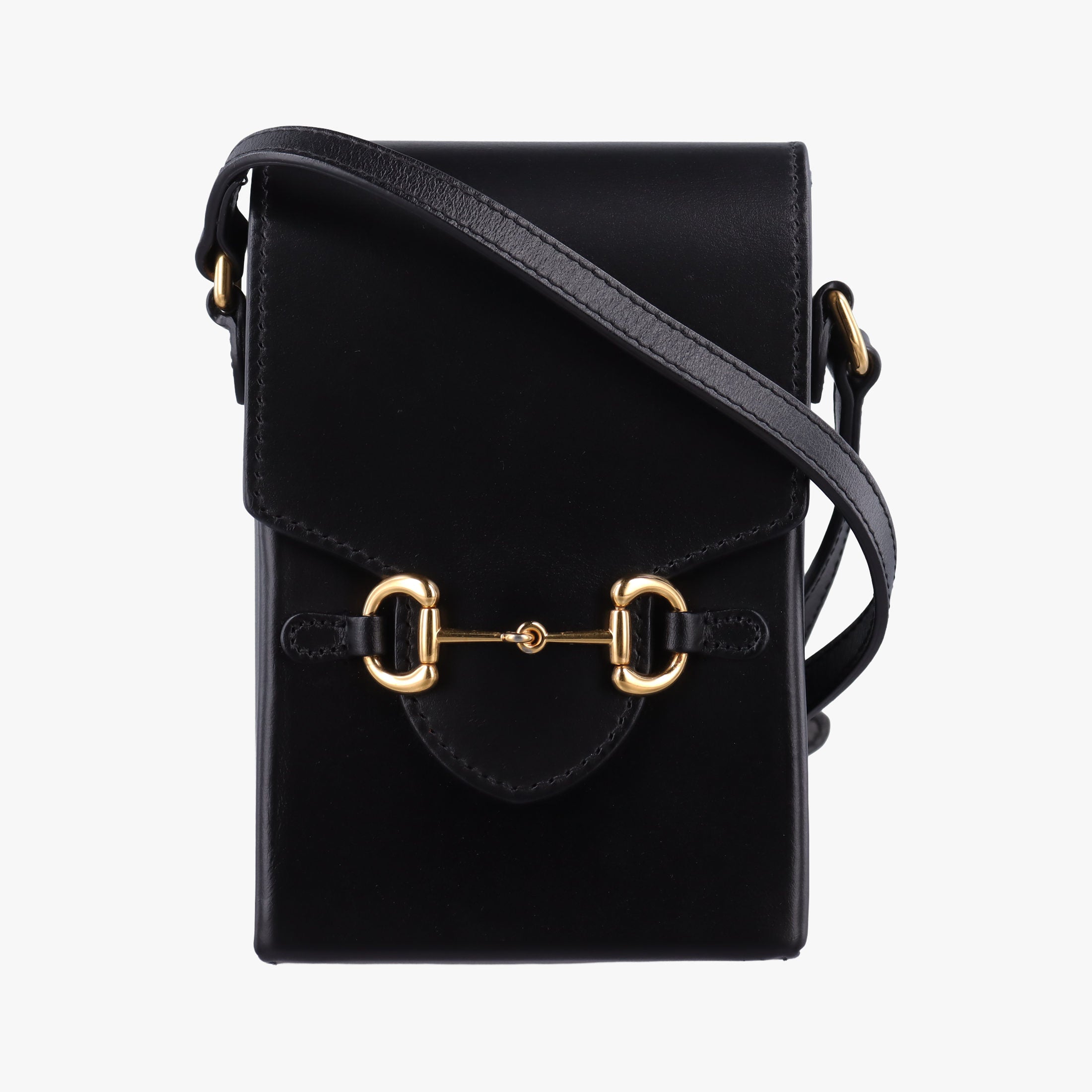 Secondhand Gucci Horsebit 1955 Black Leather 625615 shoulderbag | stylenewstar