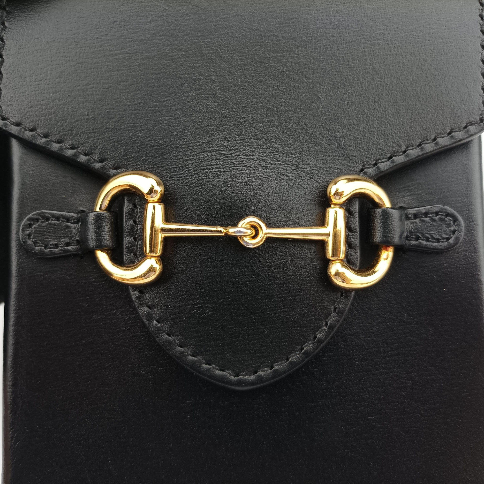 Secondhand Gucci Horsebit 1955 Black Leather 625615 shoulderbag | stylenewstar