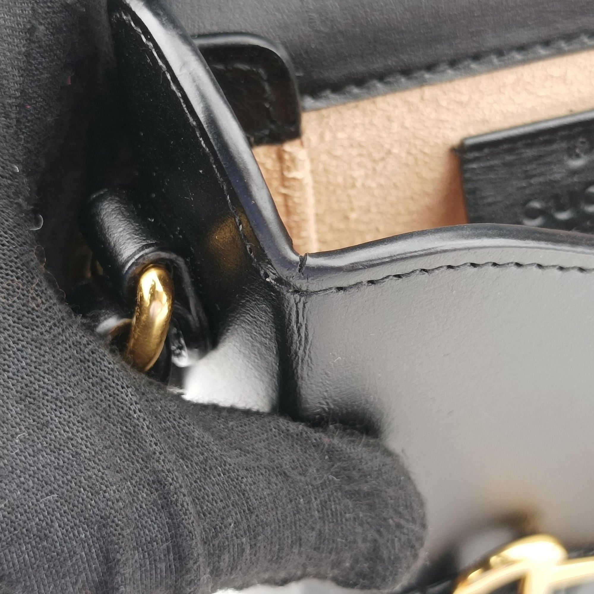 Secondhand Gucci Horsebit 1955 Black Leather 625615 shoulderbag | stylenewstar