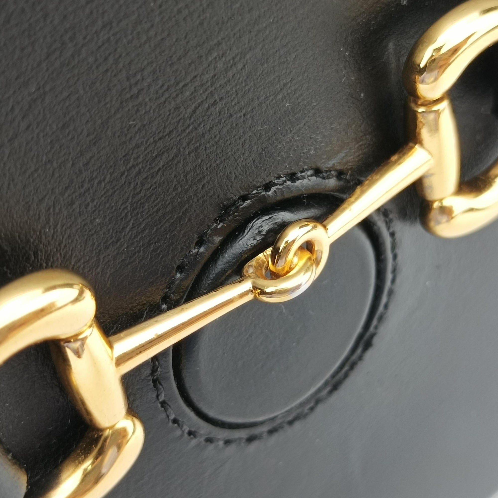 Secondhand Gucci Horsebit 1955 Black Leather 625615 shoulderbag | stylenewstar