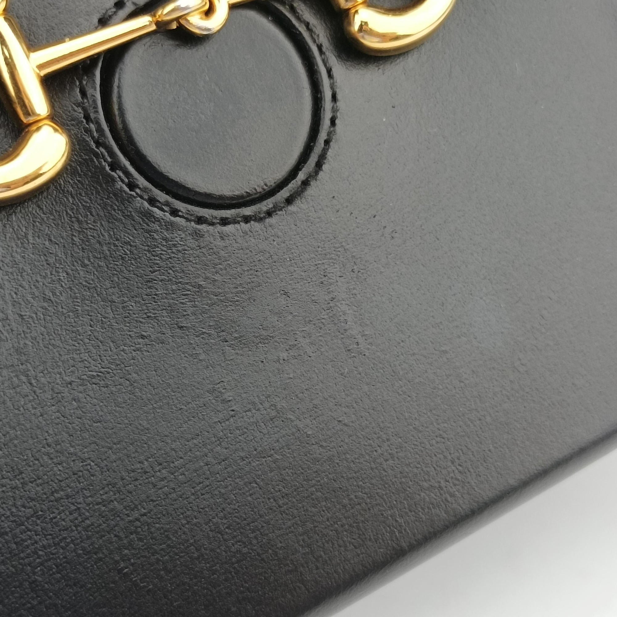 Secondhand Gucci Horsebit 1955 Black Leather 625615 shoulderbag | stylenewstar