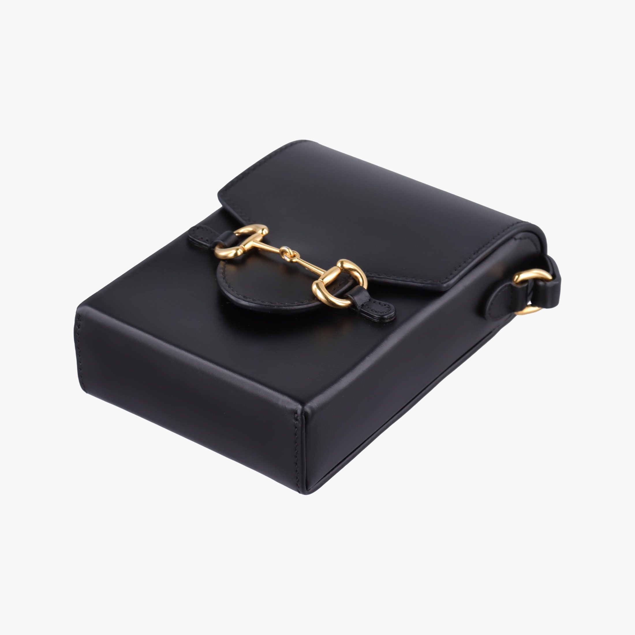 Secondhand Gucci Horsebit 1955 Black Leather 625615 shoulderbag | stylenewstar