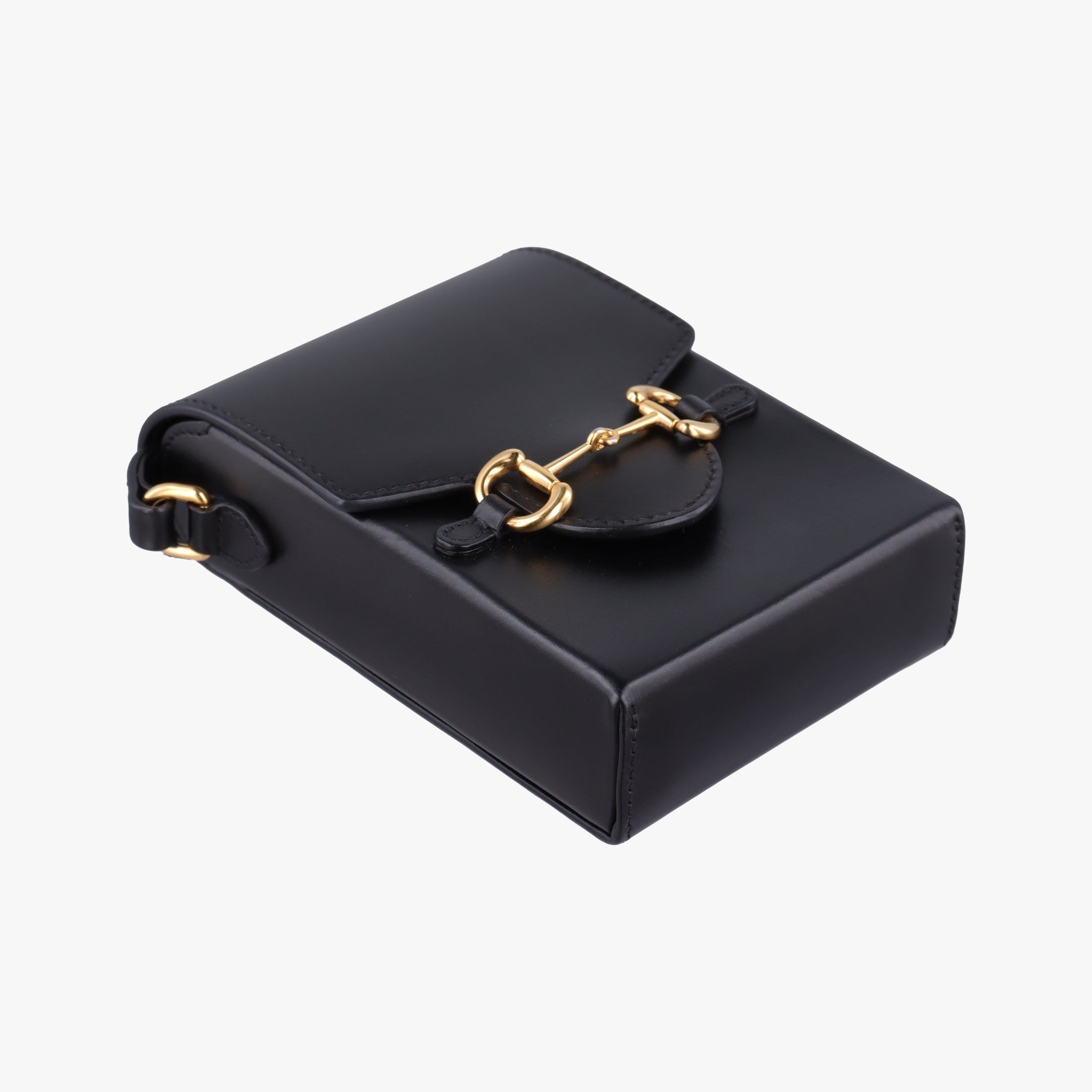 Secondhand Gucci Horsebit 1955 Black Leather 625615 shoulderbag | stylenewstar