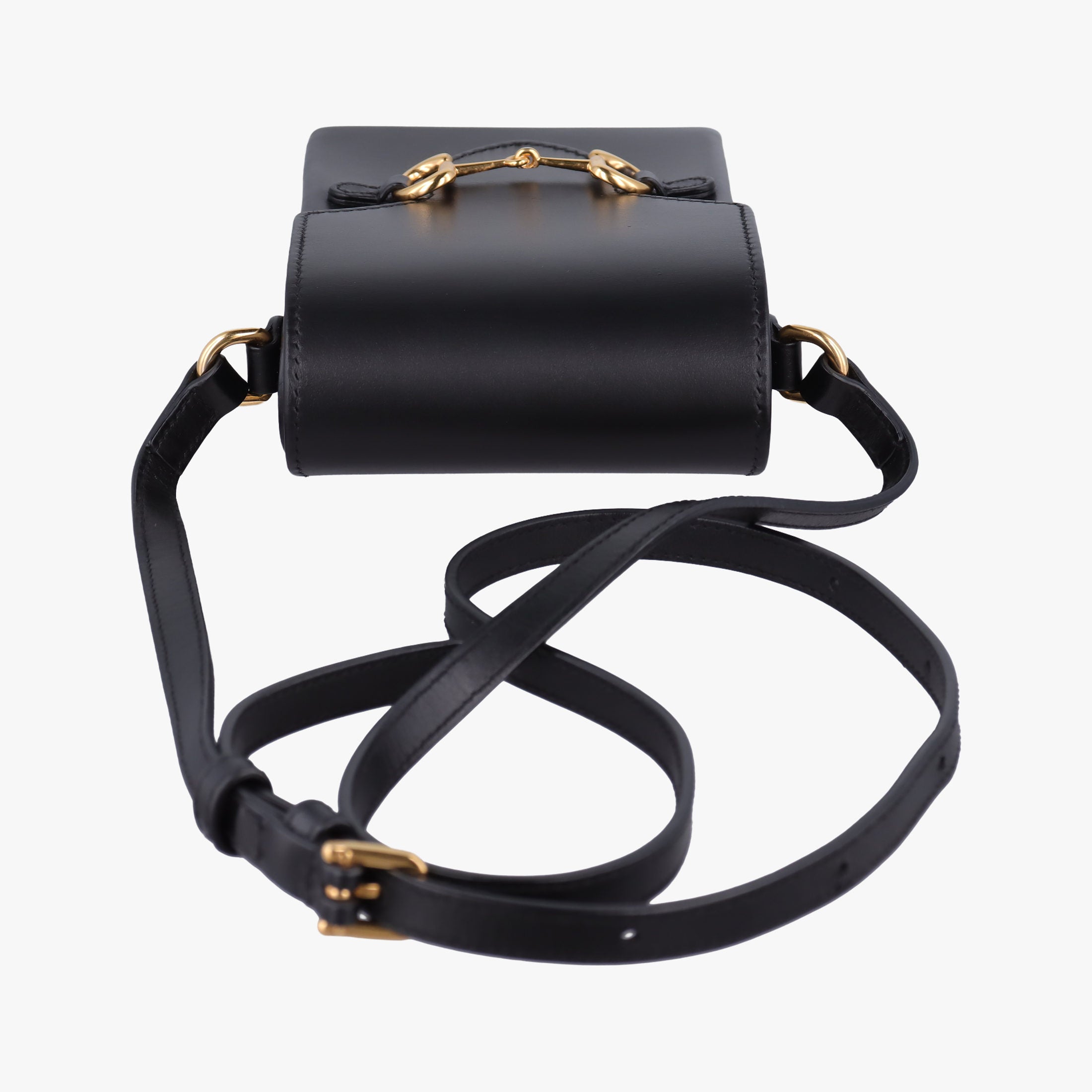 Secondhand Gucci Horsebit 1955 Black Leather 625615 shoulderbag | stylenewstar