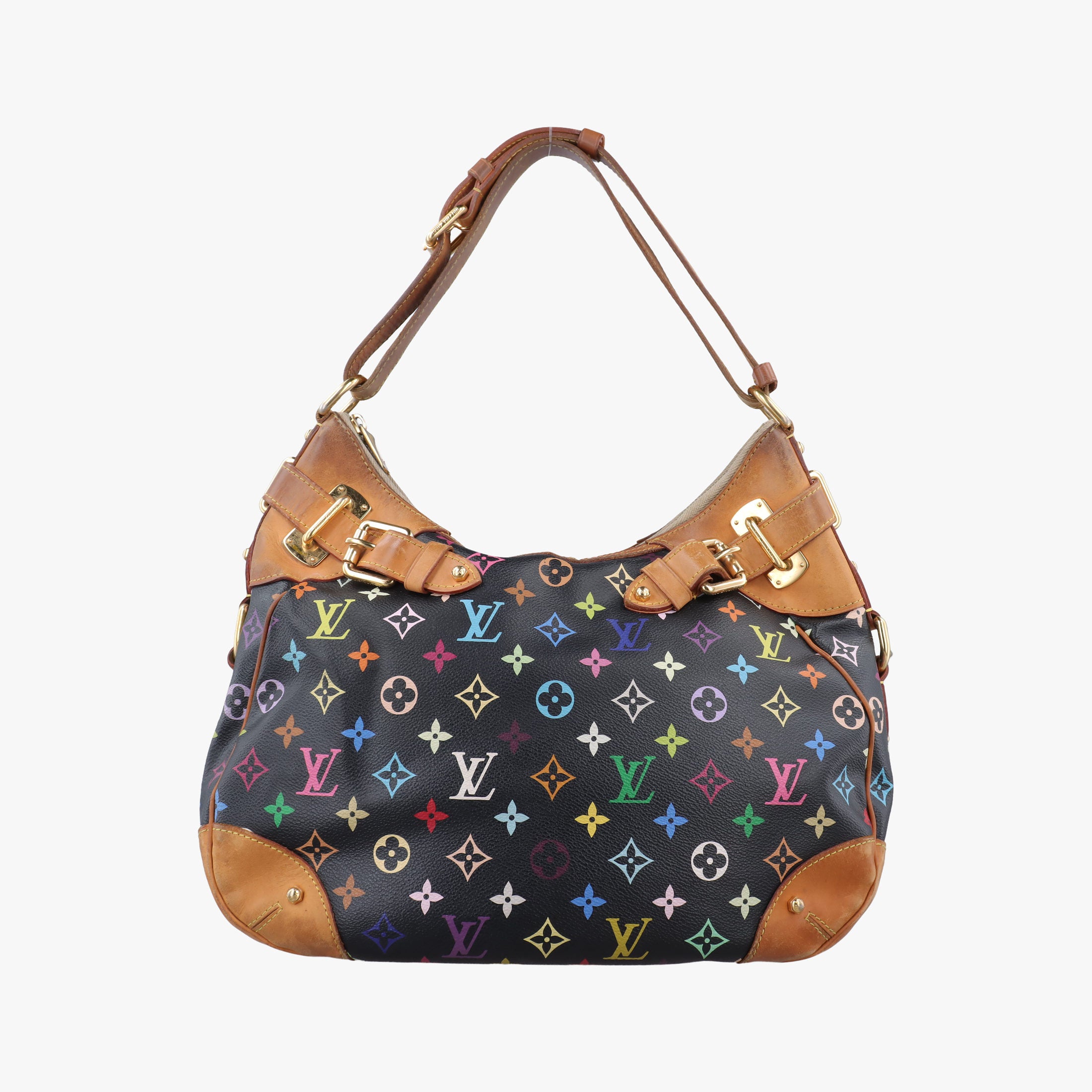 Pre-owned Louis Vuitton GRETA Noir Monogram Multicolor M40196 shoulderbag | stylenewstar