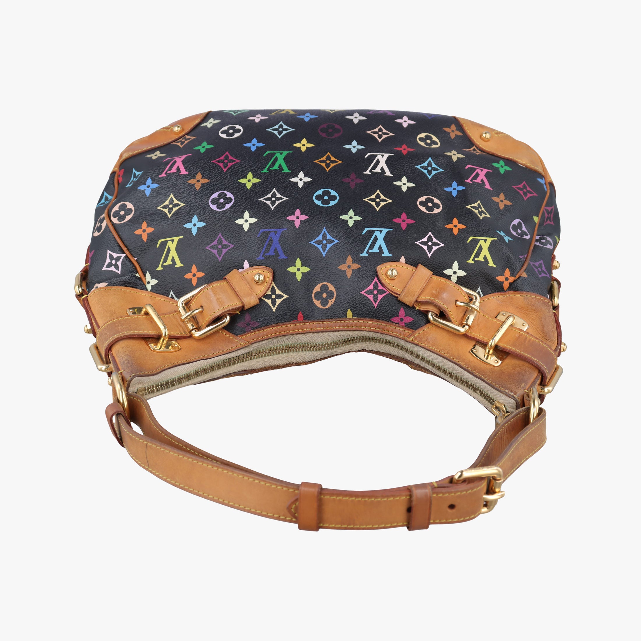 Pre-owned Louis Vuitton GRETA Noir Monogram Multicolor M40196 shoulderbag | stylenewstar