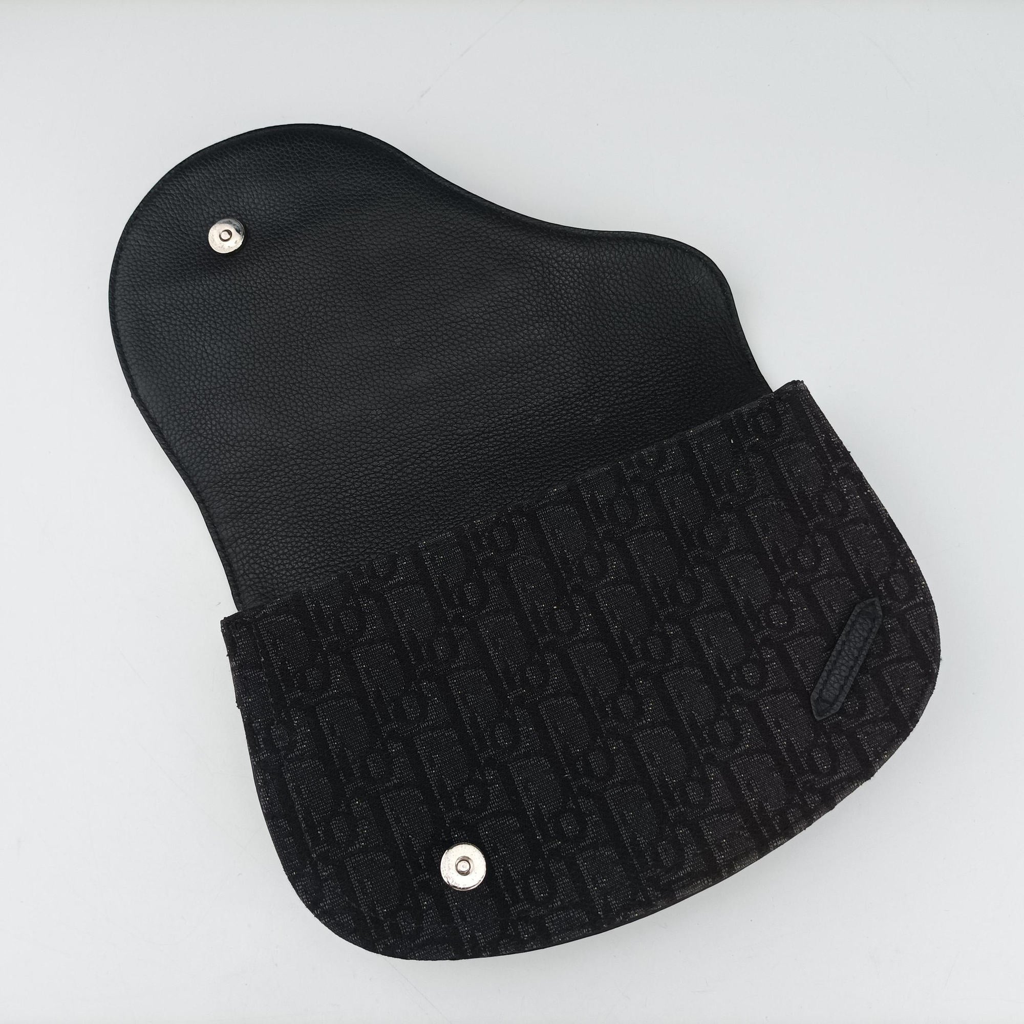 Secondhand Christian Dior Saddle Black Jacquard×Leather  bum bag/waist bag | stylenewstar