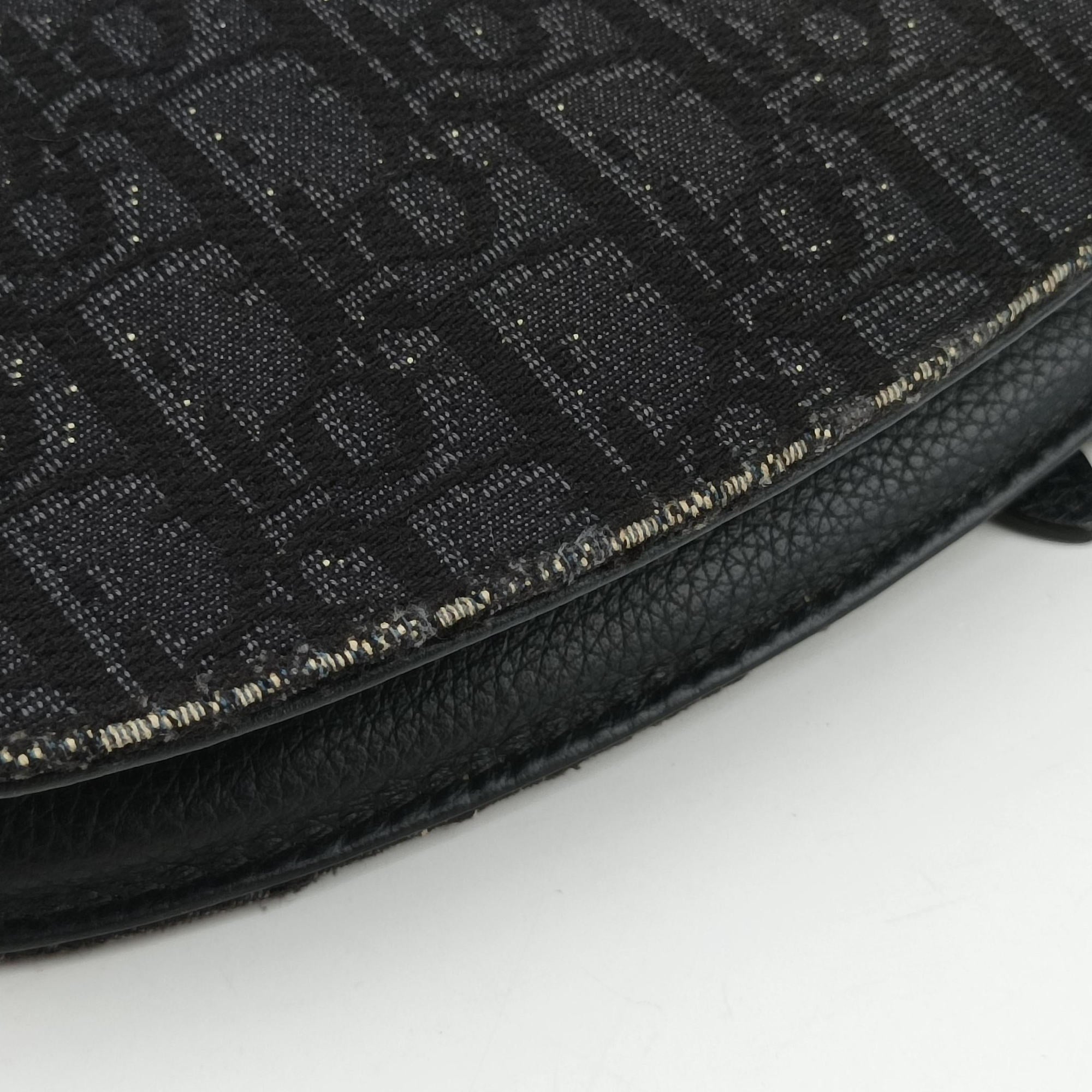 Secondhand Christian Dior Saddle Black Jacquard×Leather  bum bag/waist bag | stylenewstar