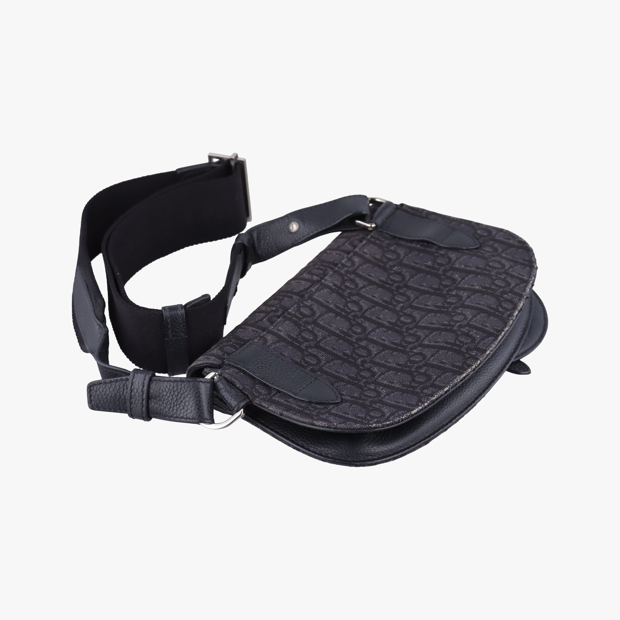 Secondhand Christian Dior Saddle Black Jacquard×Leather  bum bag/waist bag | stylenewstar