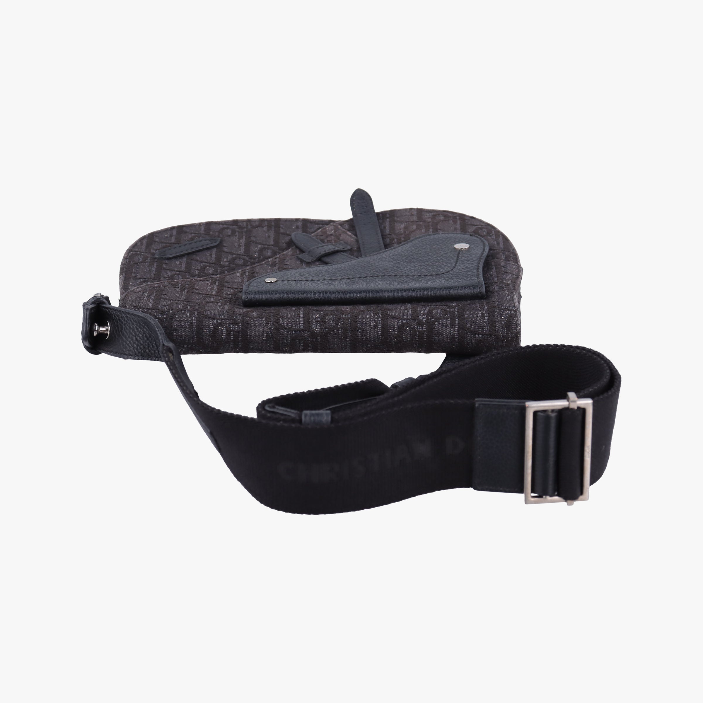 Secondhand Christian Dior Saddle Black Jacquard×Leather  bum bag/waist bag | stylenewstar