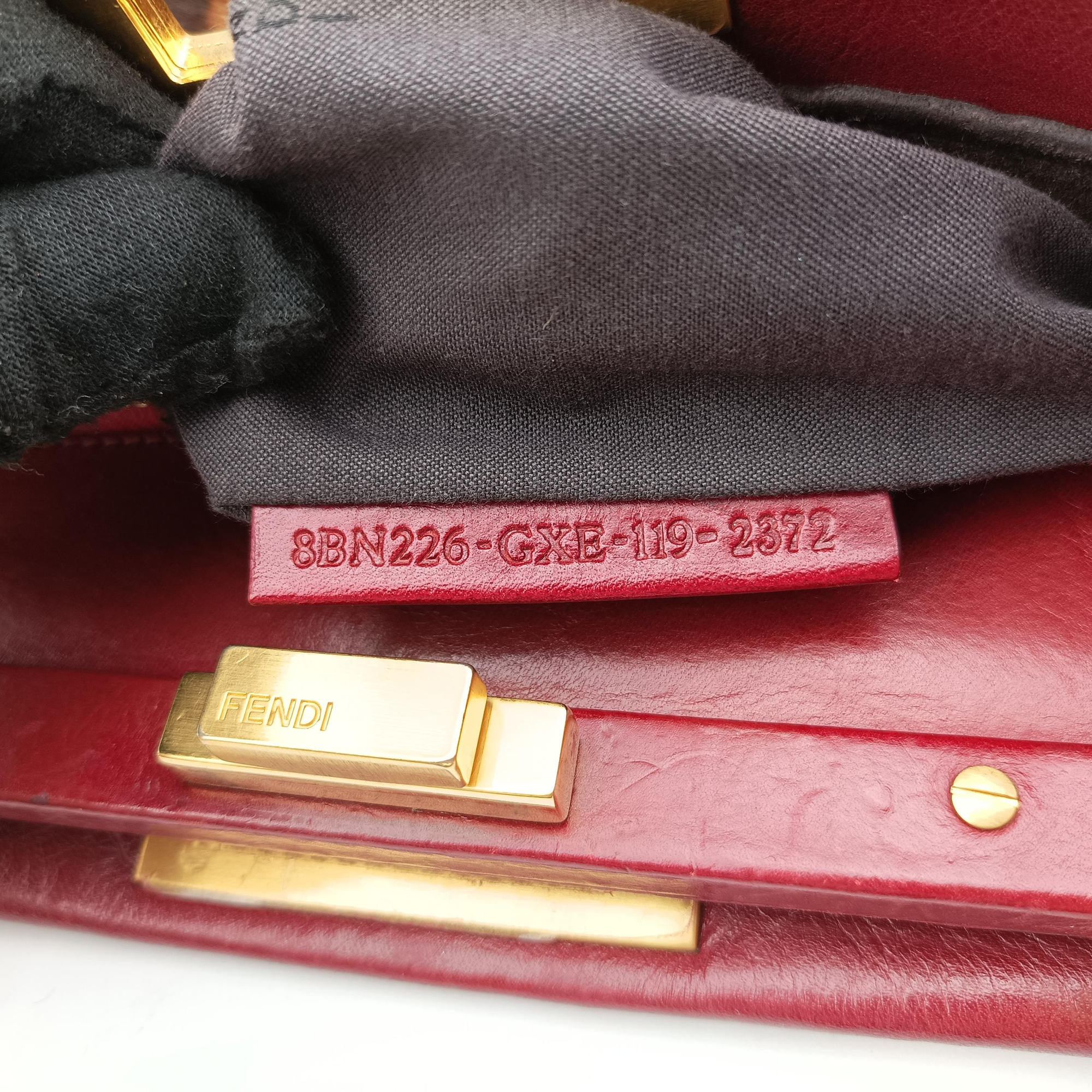 Vintage Fendi PEEKABOO Brown × Red pony hair× Leather 8BN226 handbag | stylenewstar