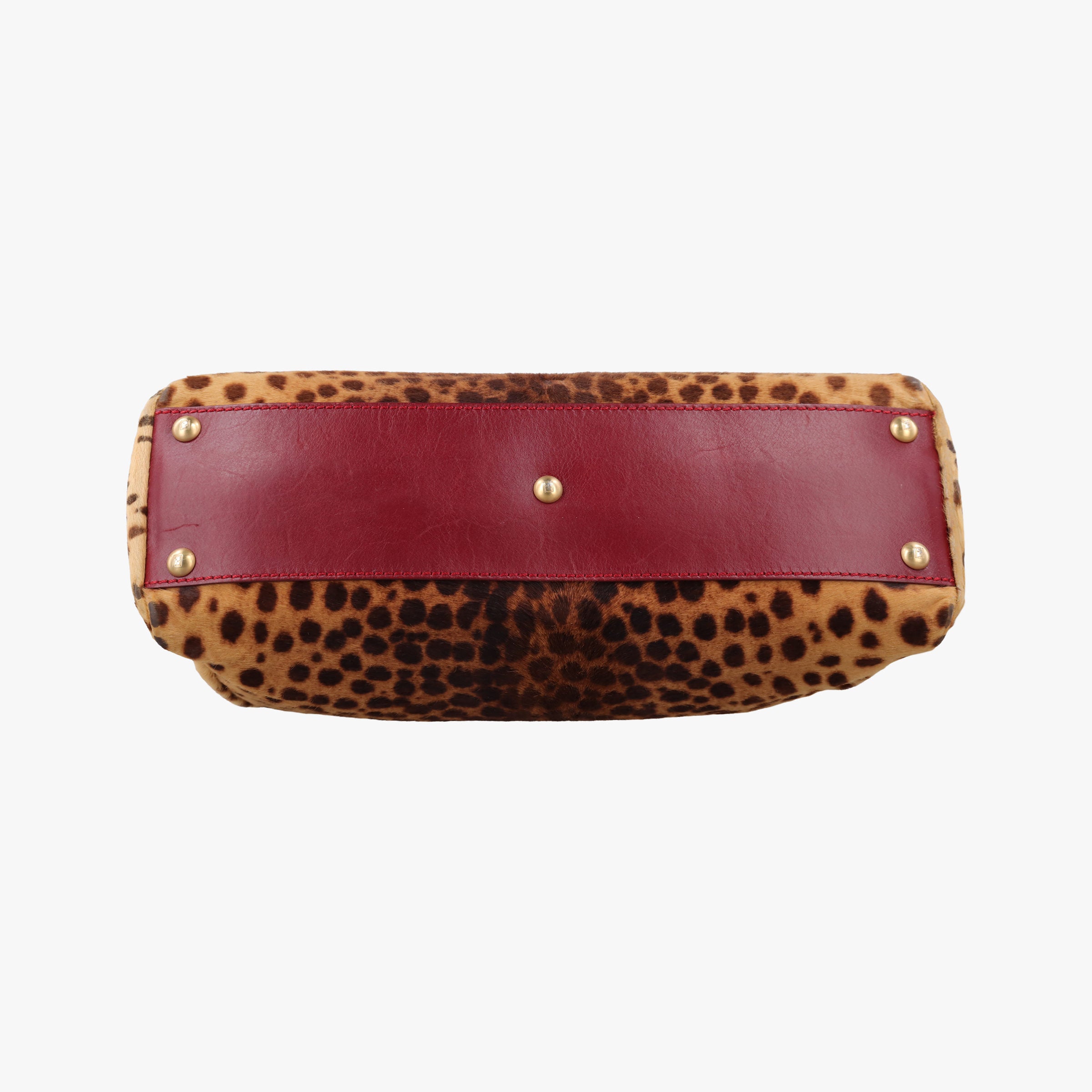 Vintage Fendi PEEKABOO Brown × Red pony hair× Leather 8BN226 handbag | stylenewstar
