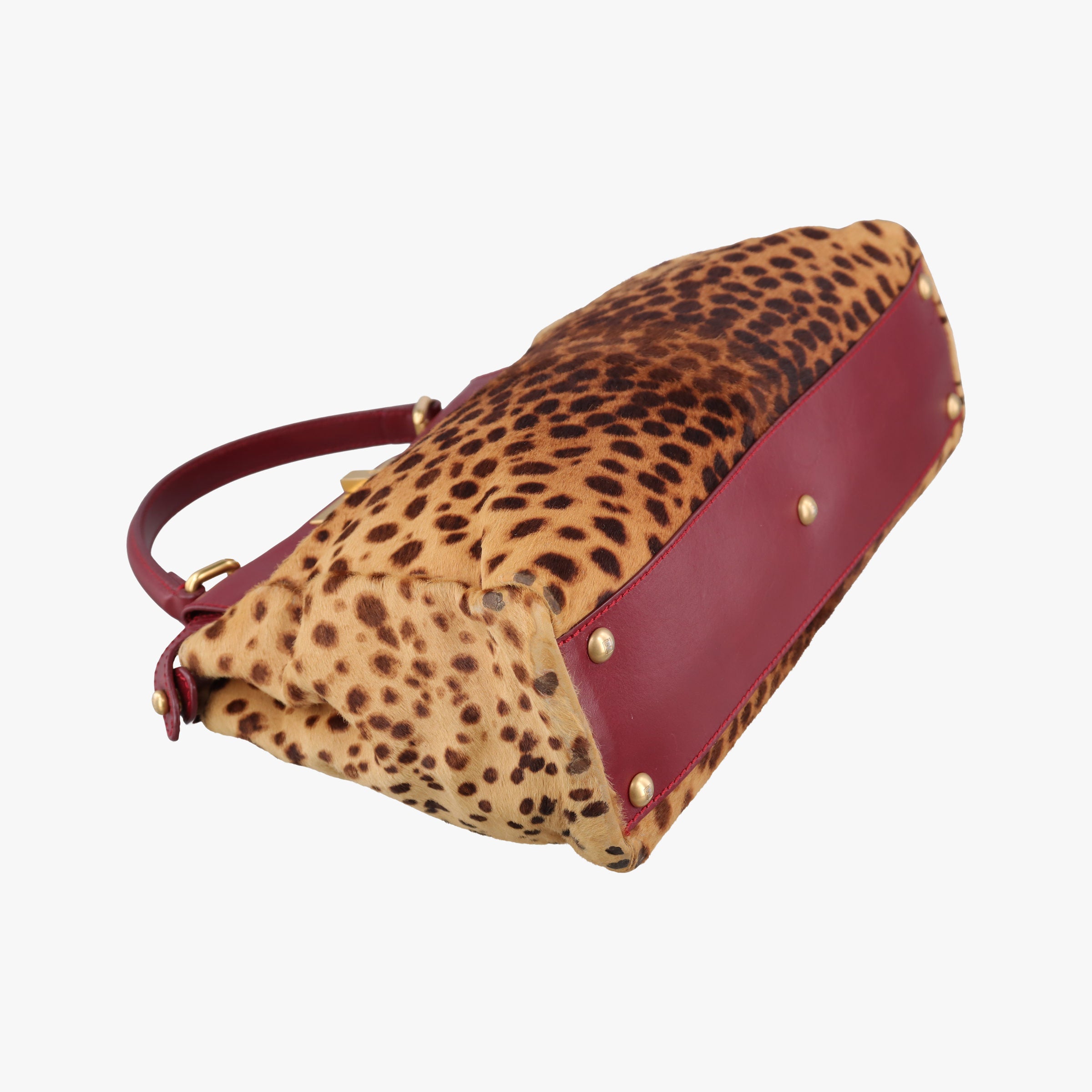 Vintage Fendi PEEKABOO Brown × Red pony hair× Leather 8BN226 handbag | stylenewstar