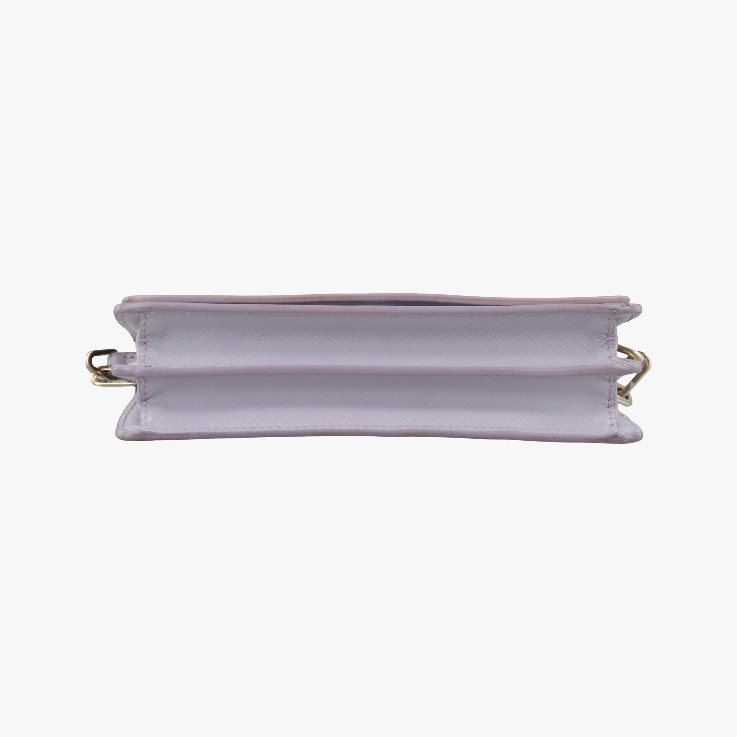 Pre-owned Prada Logo Chain Purple SAFFIANO Leather BT1035 shoulderbag | stylenewstar