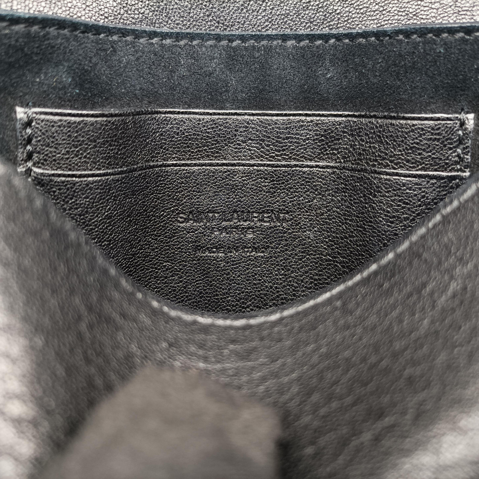 Pre-owned Yves Saint Laurent Charlotte Black Leather 500831 shoulderbag | stylenewstar