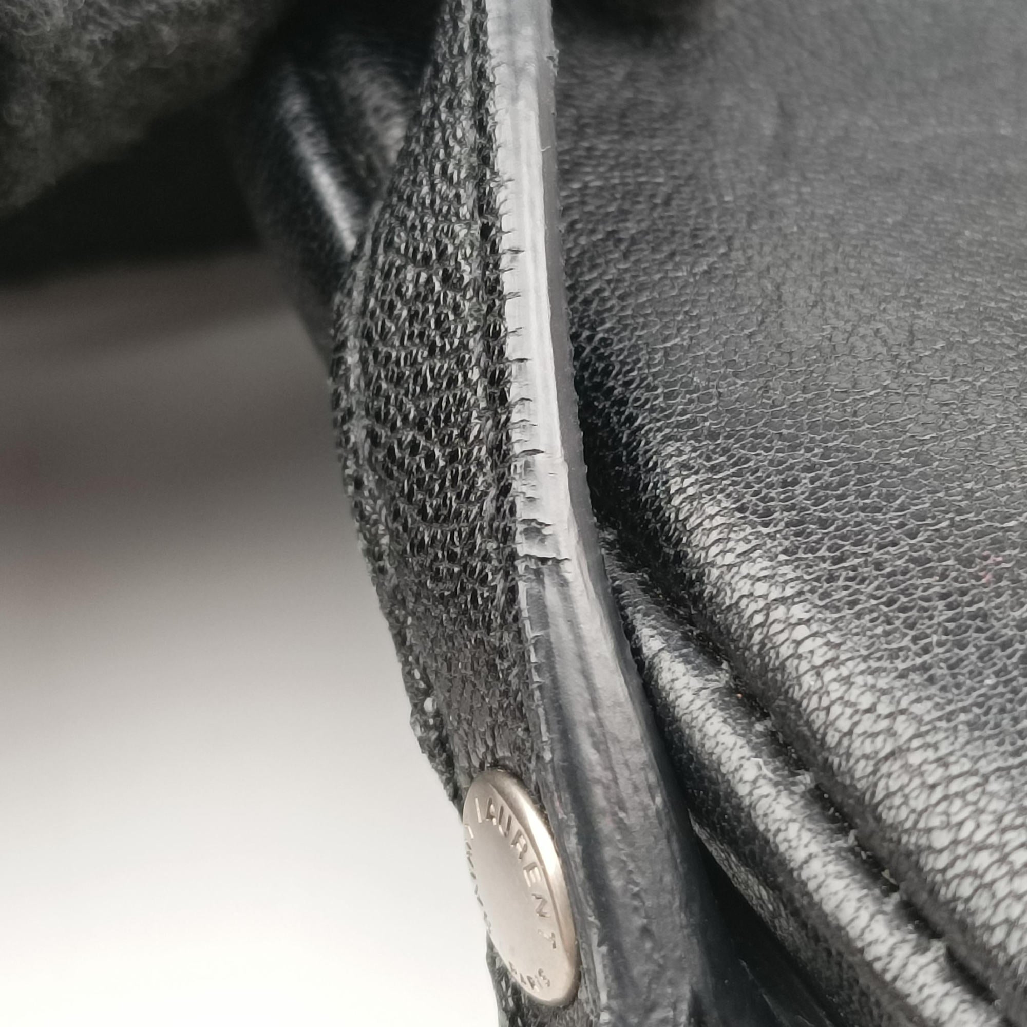 Pre-owned Yves Saint Laurent Charlotte Black Leather 500831 shoulderbag | stylenewstar