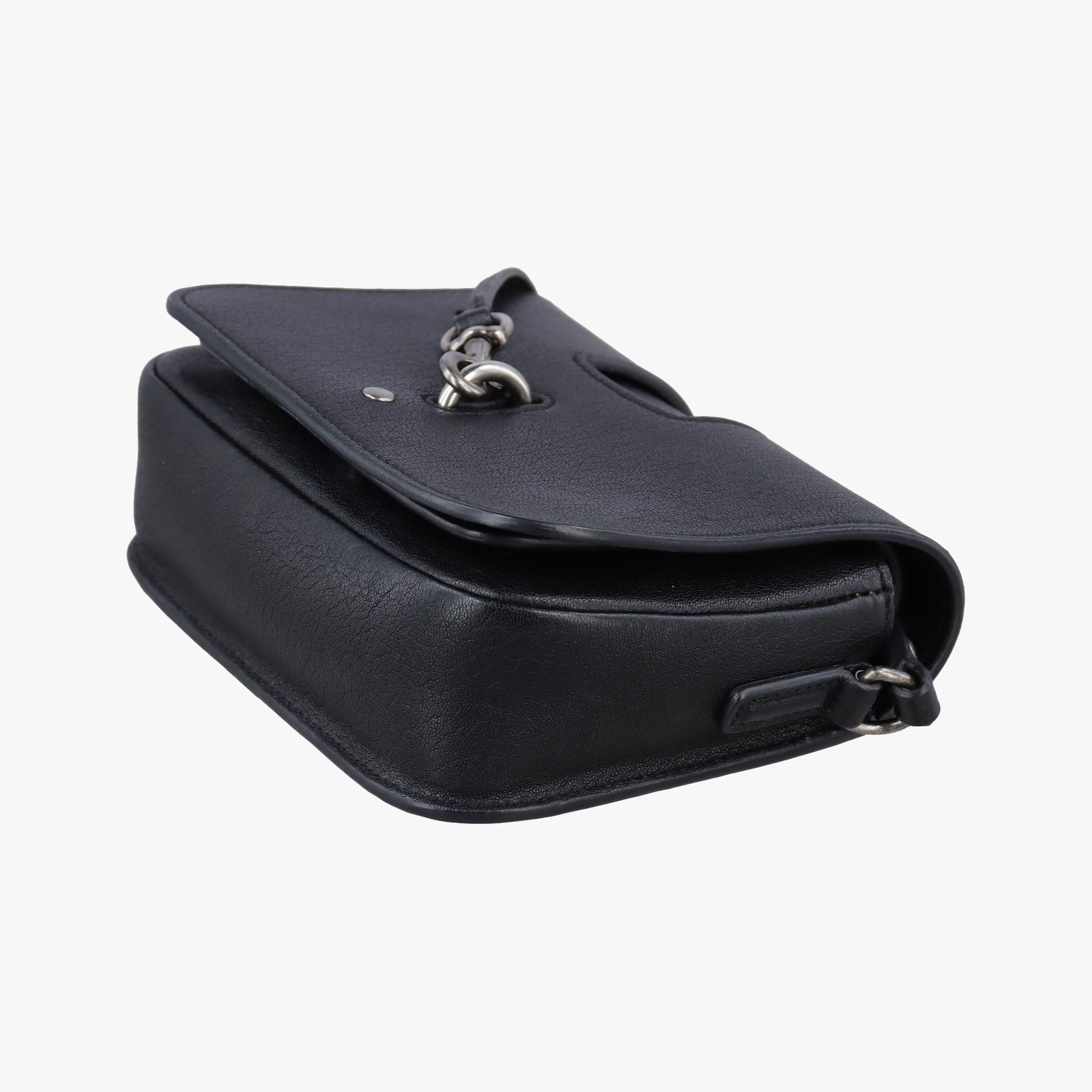 Pre-owned Yves Saint Laurent Charlotte Black Leather 500831 shoulderbag | stylenewstar